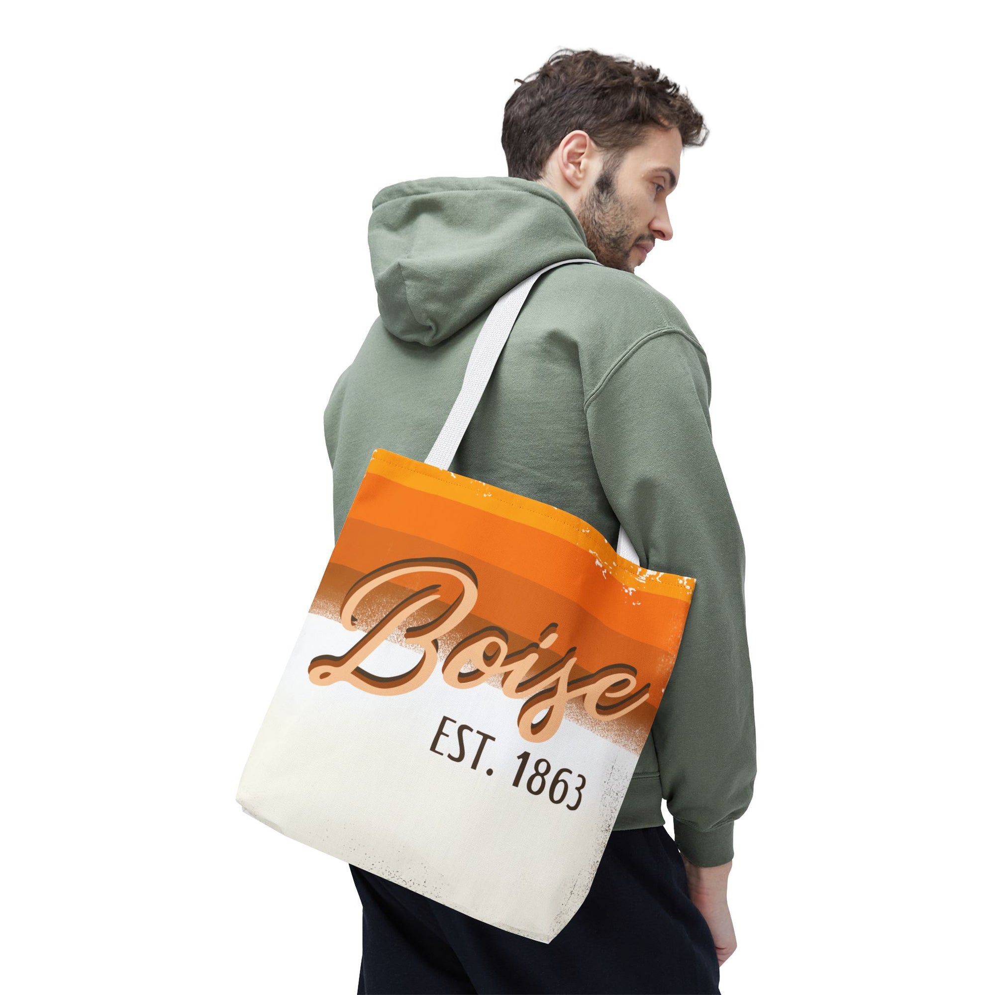 Boise Est. 1863 Tote Bag — Retro Orange City Pride Tote
