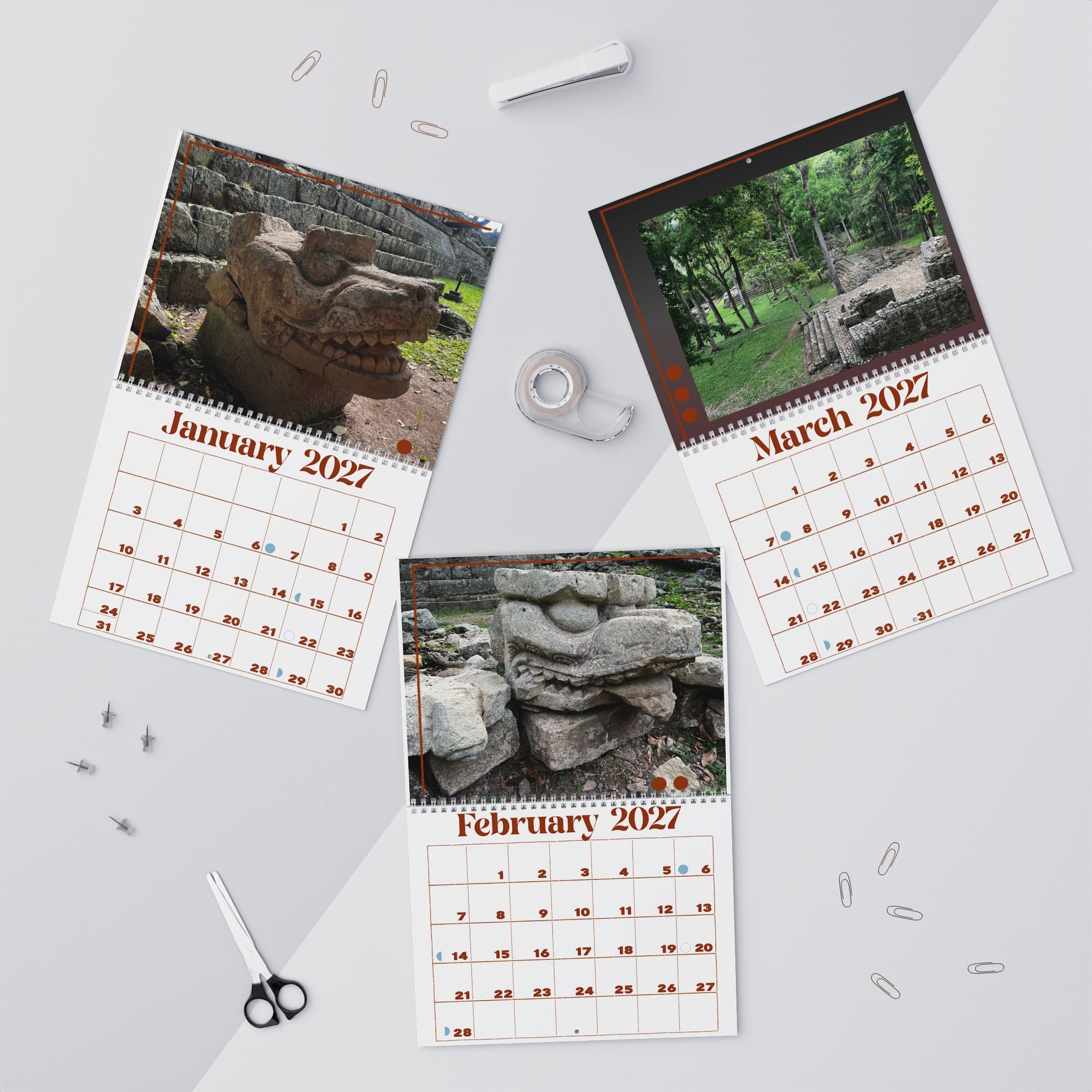 Mayan Ruins 2027 Wall Calendar