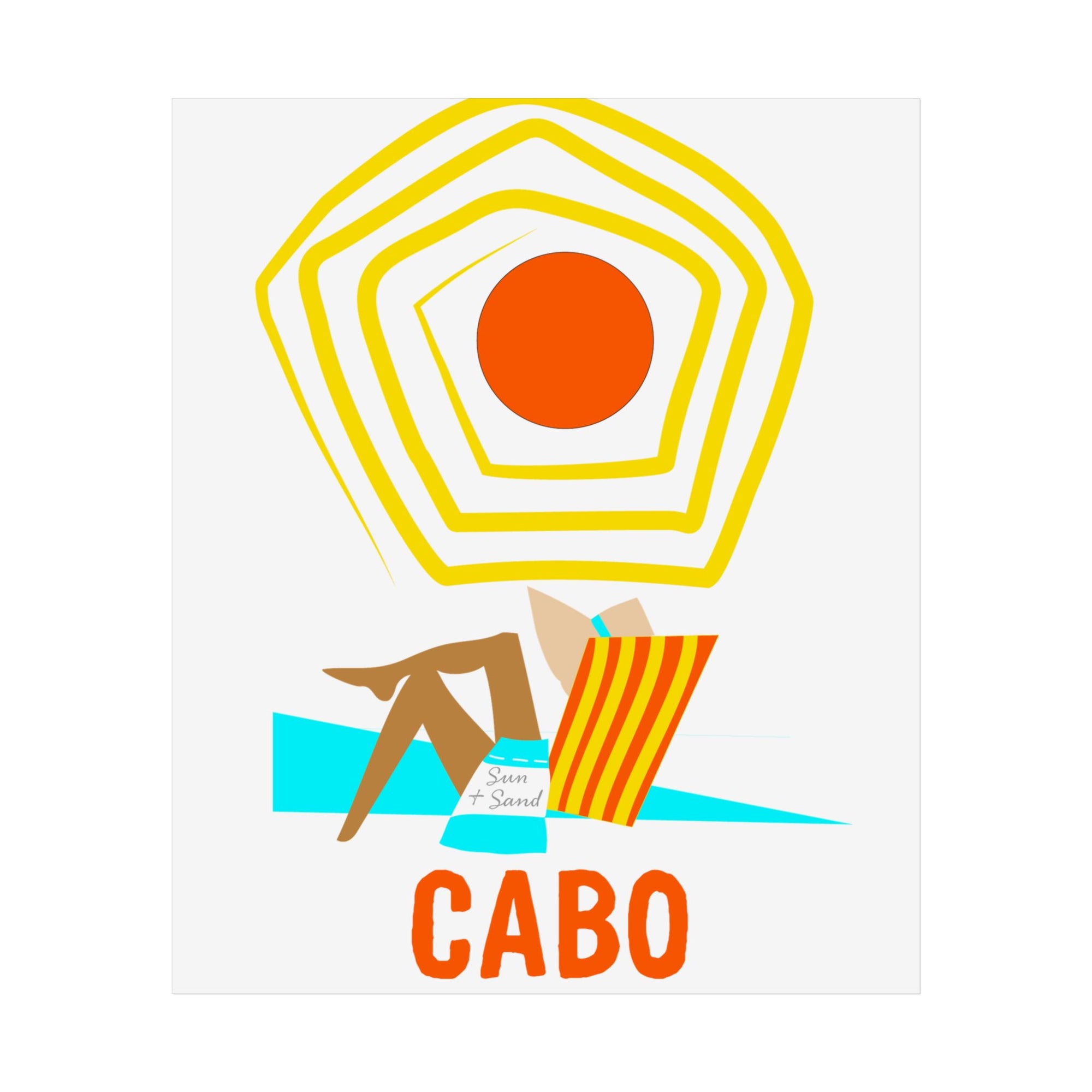 Cabo Beach Poster Art, Unframed Travel Decor, Summer Vibes Wall Art, Home Decoration Gift, Coastal Living Inspiration