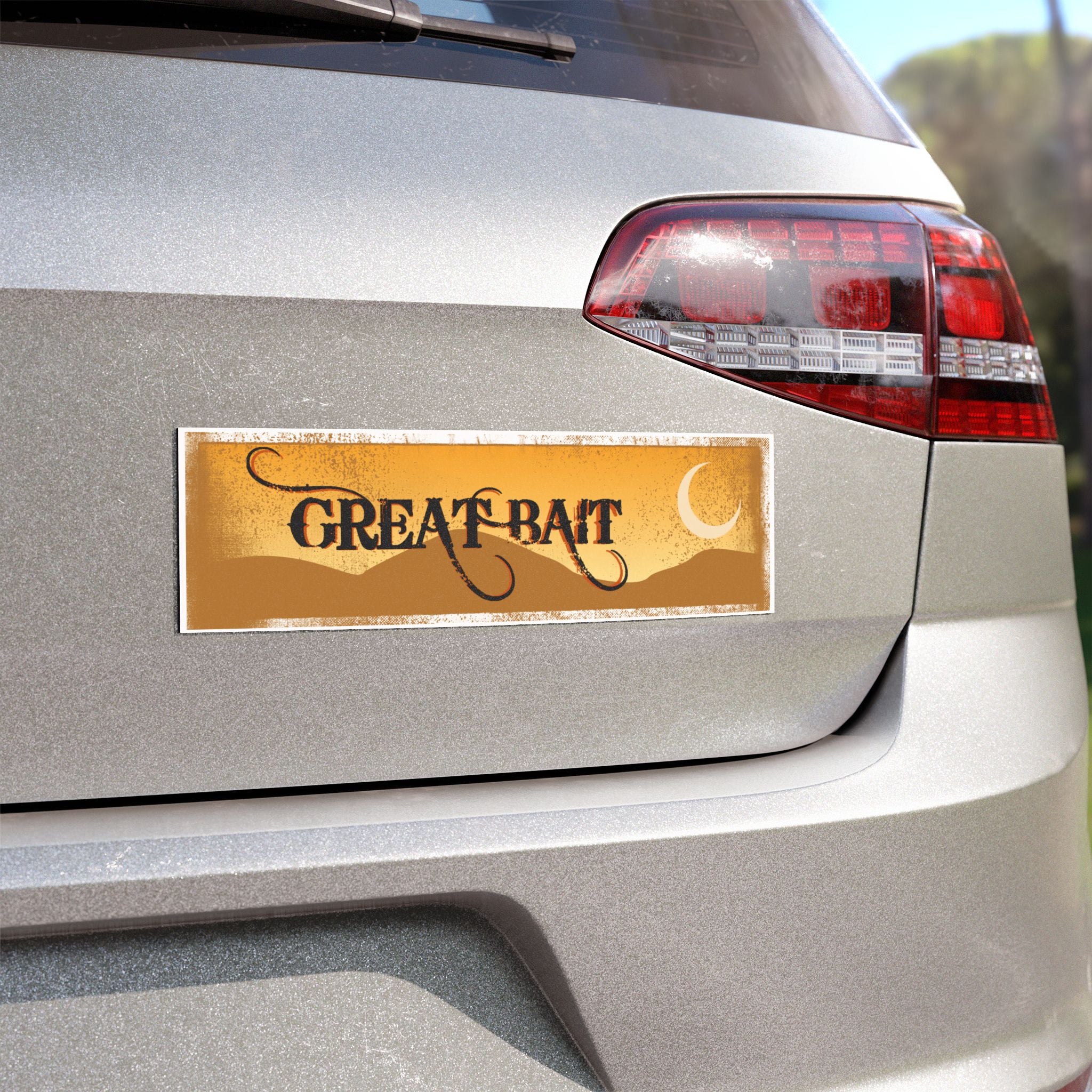 Car Magnet — “Great Bait” Rustic Fishing Graphic