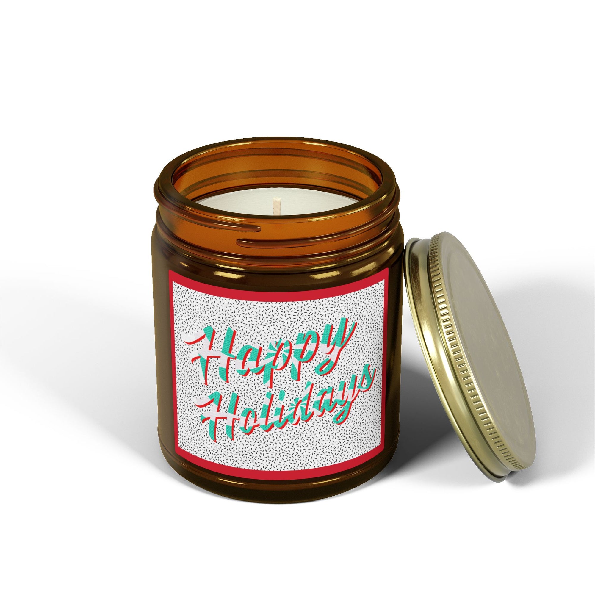 Happy Holiday Peppermint Stripe Candle