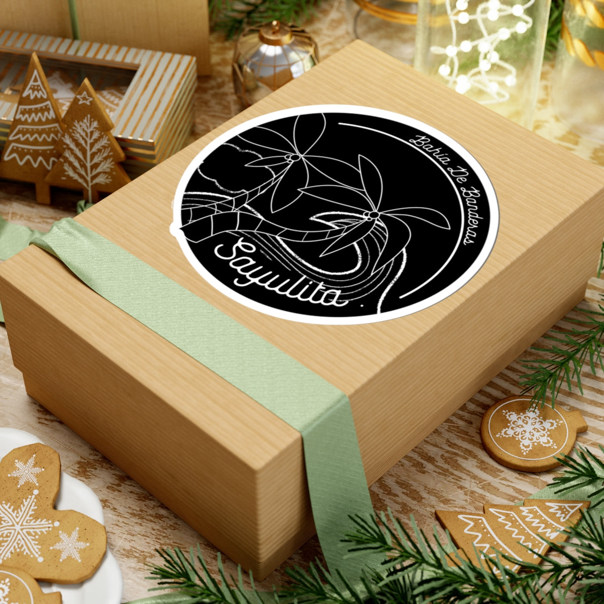 Sayulita Bahia de Banderas Sticker – Black Palm Tree Surf Circle