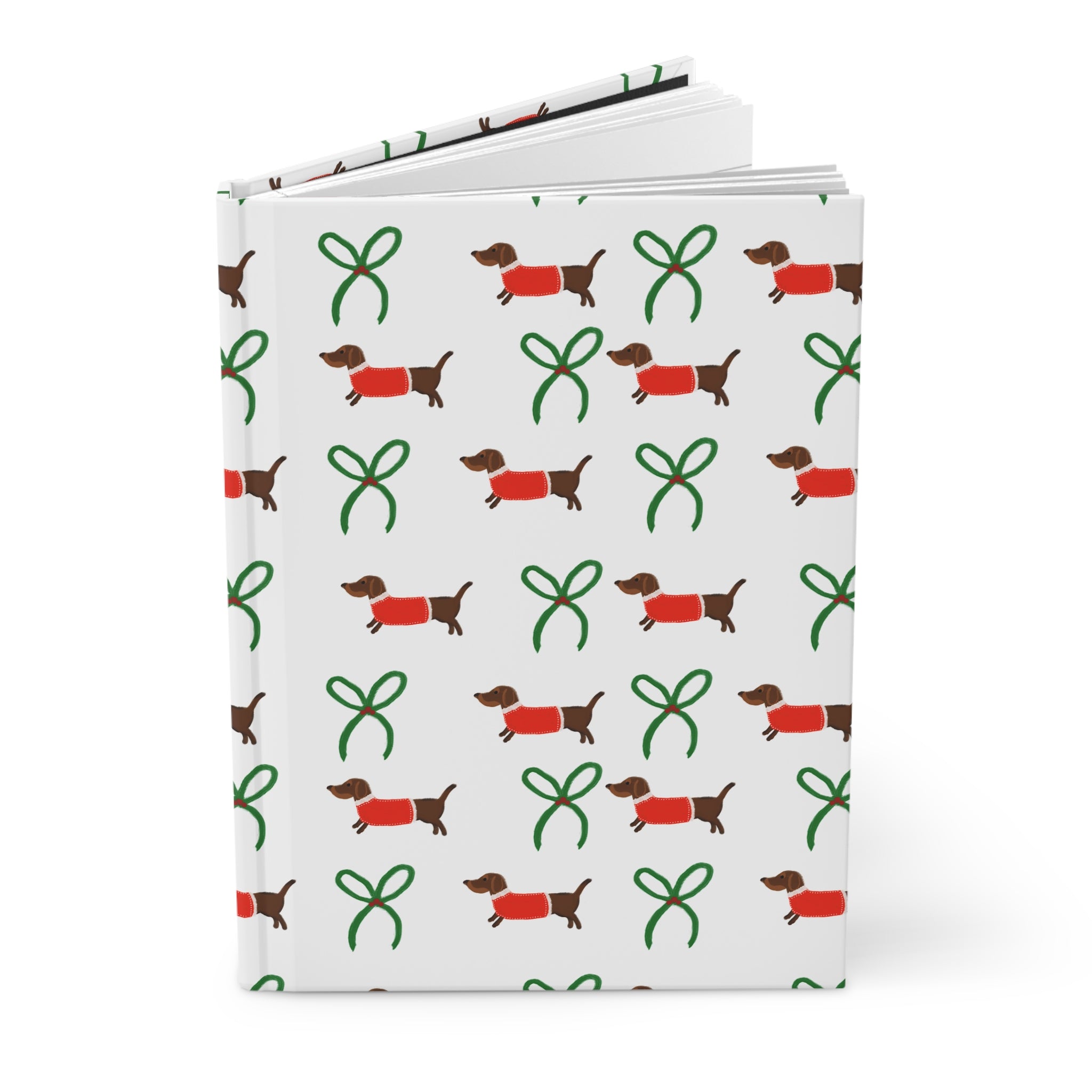 Weiners & Bows Journal, Dachshund Holiday Pattern