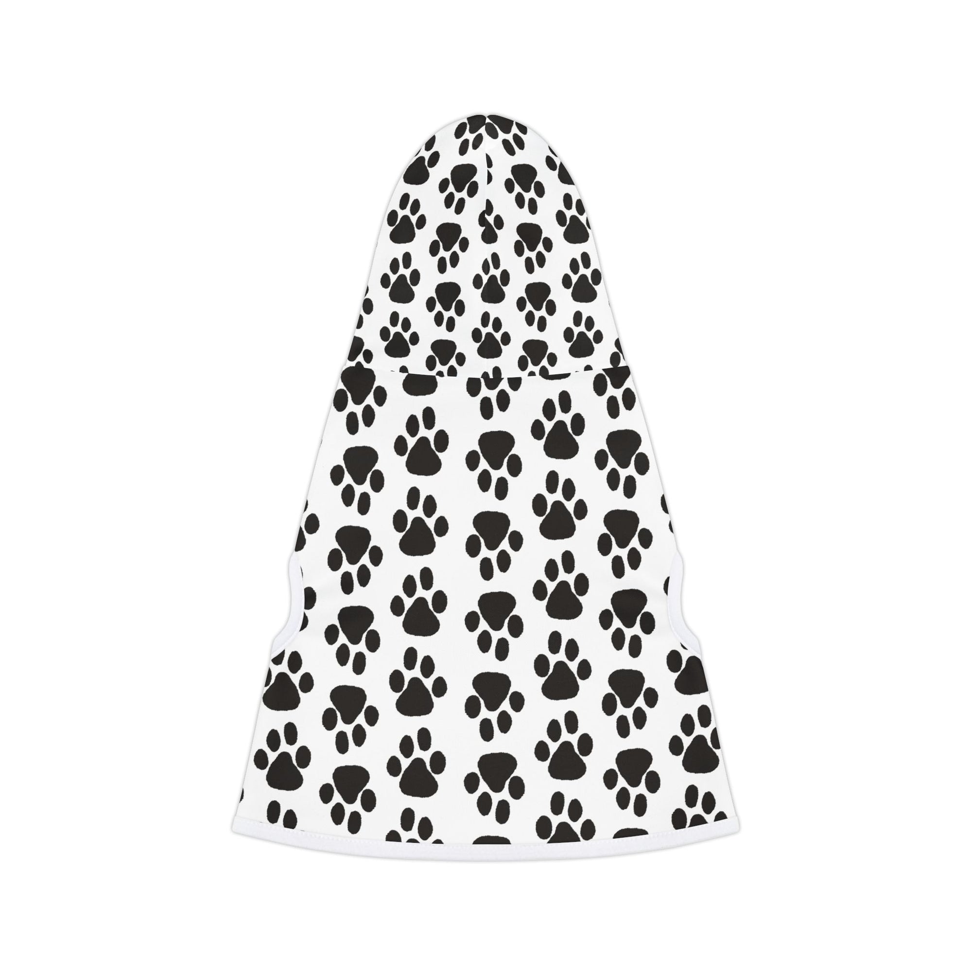 Paw Print Pet Hoodie – Black & White Cozy Dog/Cat Sweatshirt