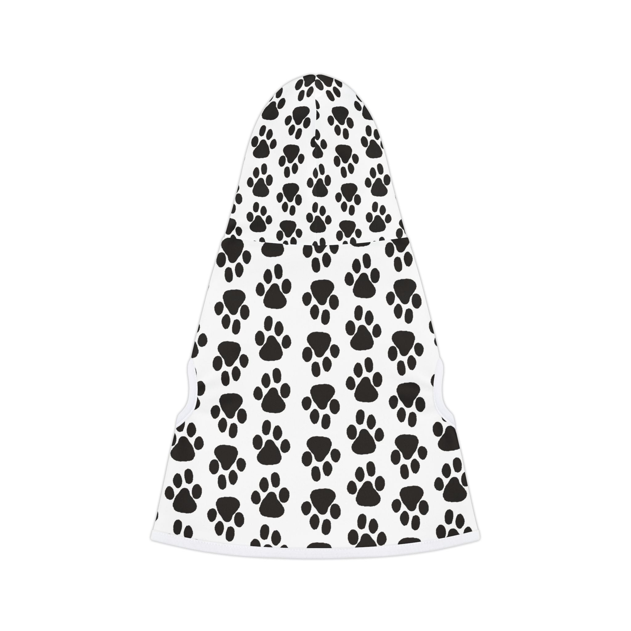 Paw Print Pet Hoodie – Black & White Cozy Dog/Cat Sweatshirt