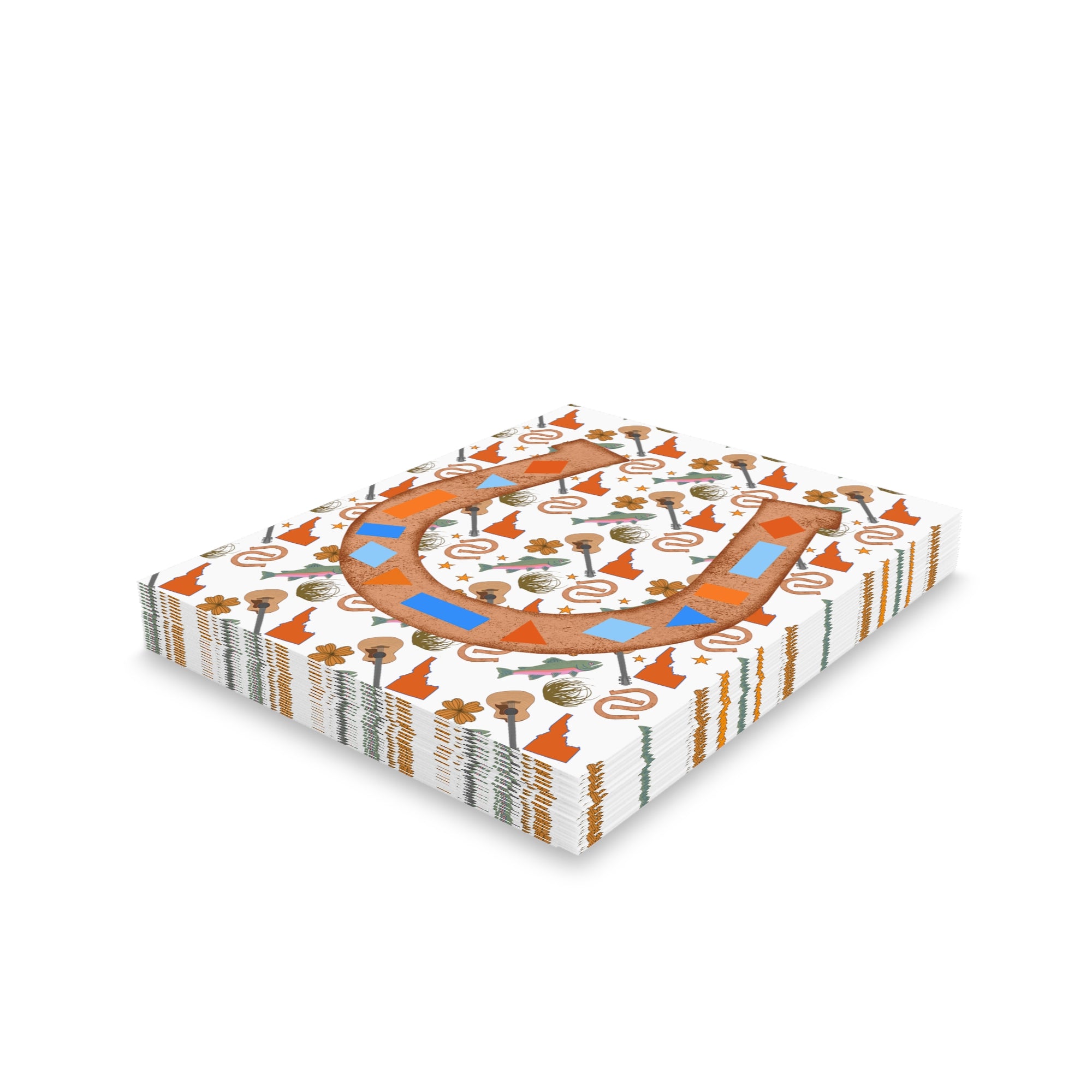 Western Horseshoe Greeting Cards