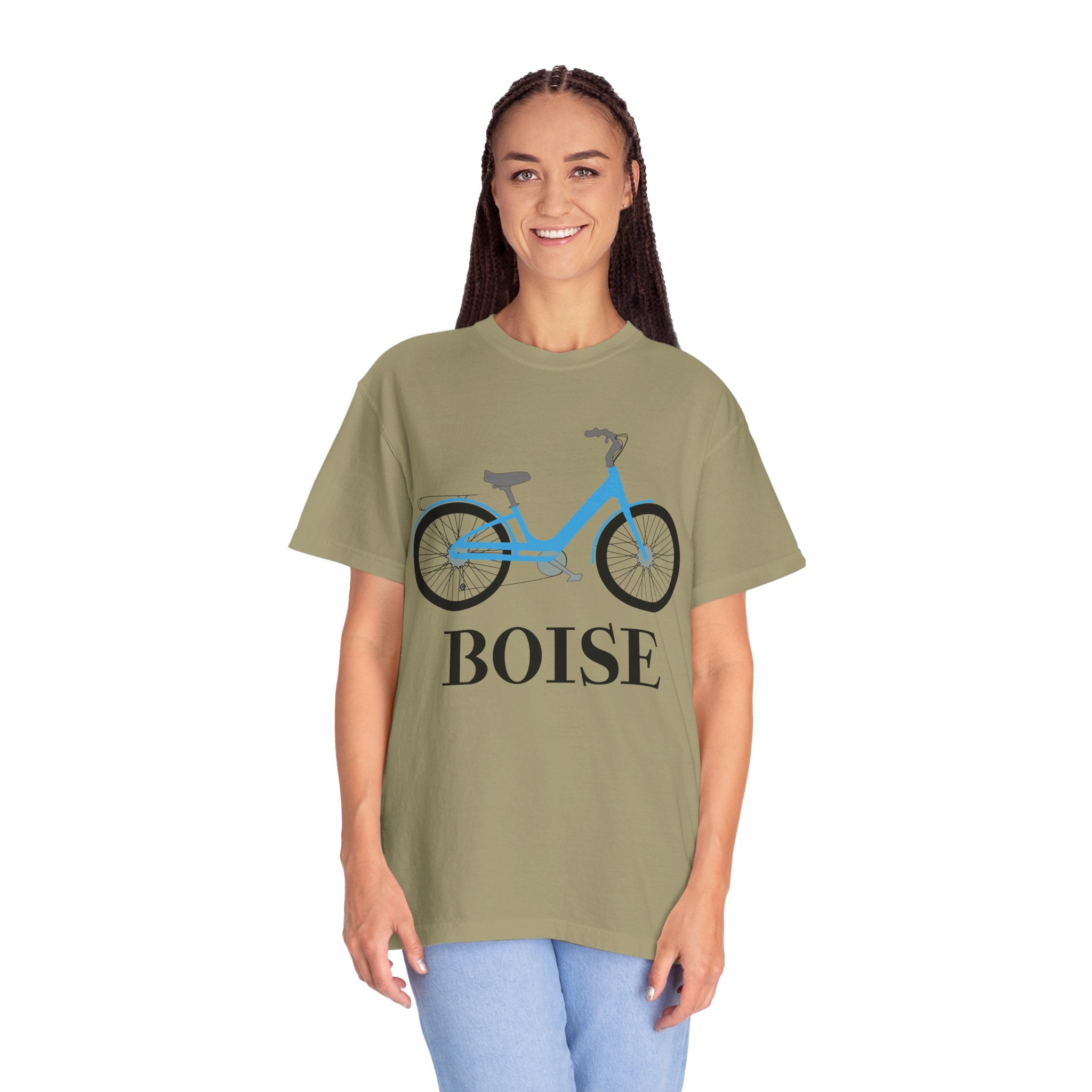 Boise Bicycle T-Shirt, Casual Bike Apparel, Gift for Cycling Enthusiasts, Comfortable Summer Tee, Unisex Graphic T-Shirt