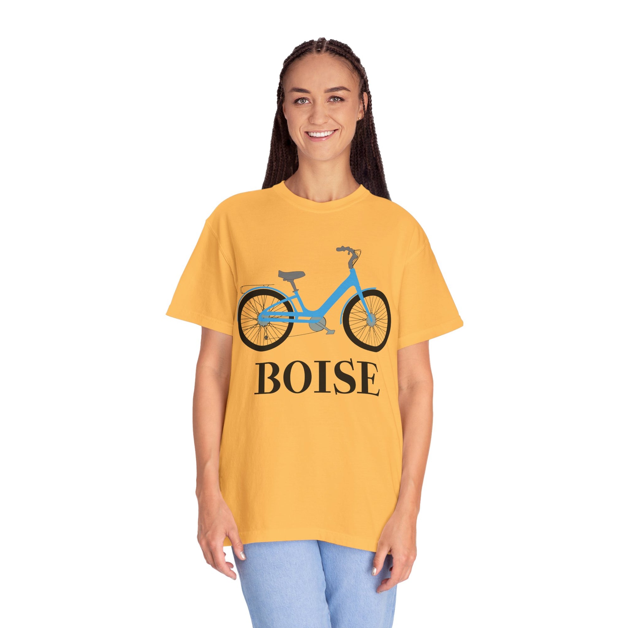 Boise Bicycle T-Shirt, Casual Bike Apparel, Gift for Cycling Enthusiasts, Comfortable Summer Tee, Unisex Graphic T-Shirt