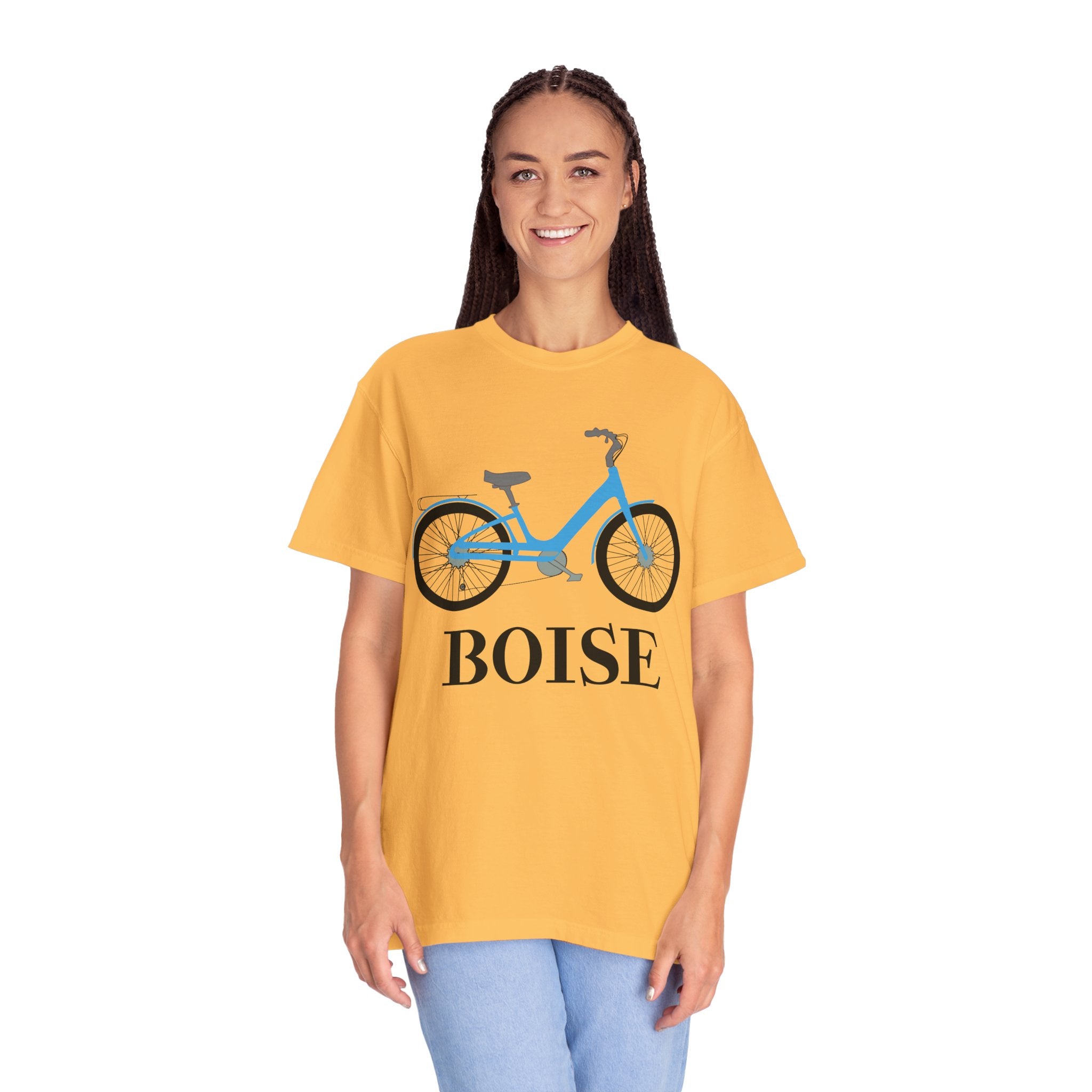 Boise Bicycle T-Shirt, Casual Bike Apparel, Gift for Cycling Enthusiasts, Comfortable Summer Tee, Unisex Graphic T-Shirt
