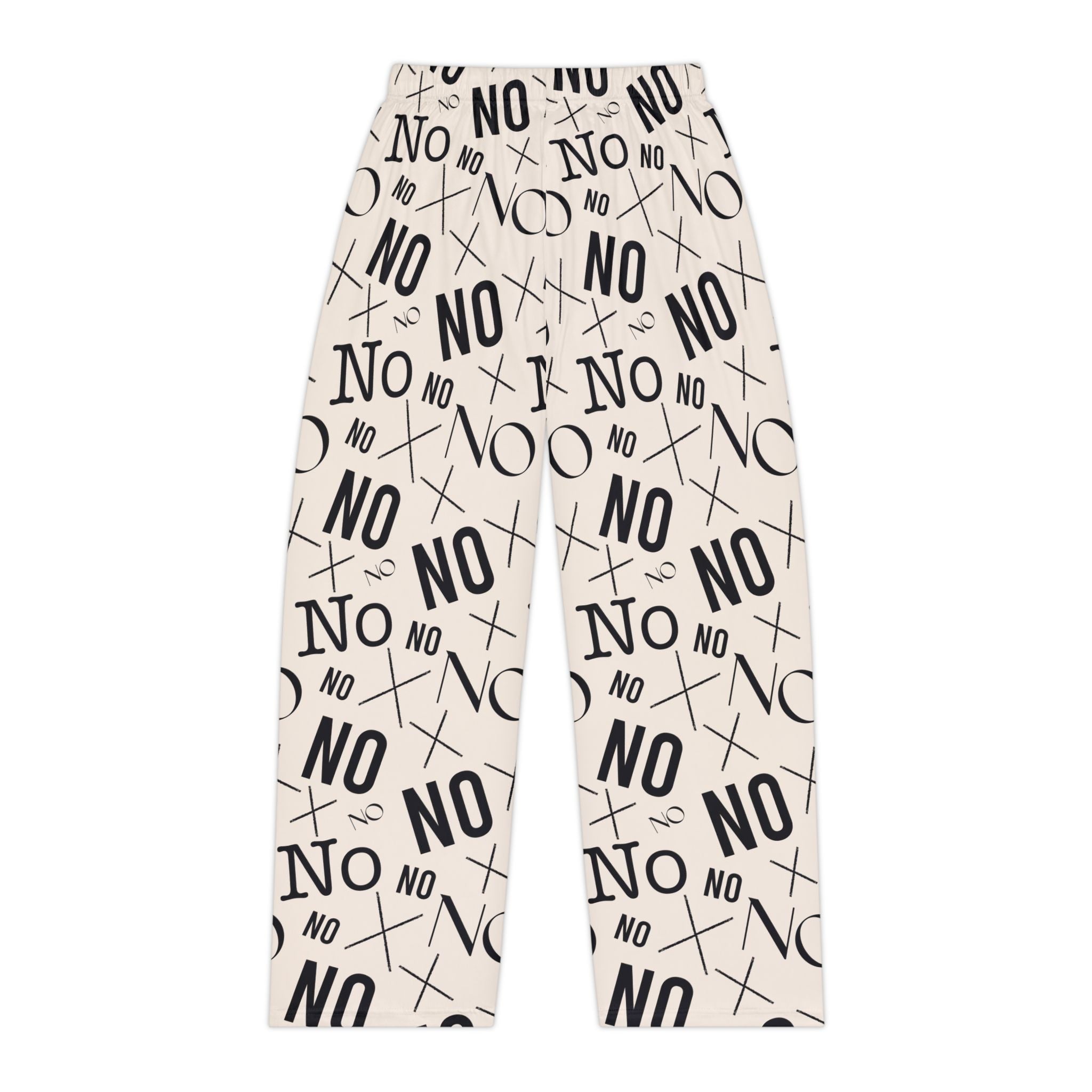 Women's 'NO' Pattern Pajama Pants - Graphic Lounge Sleepwear