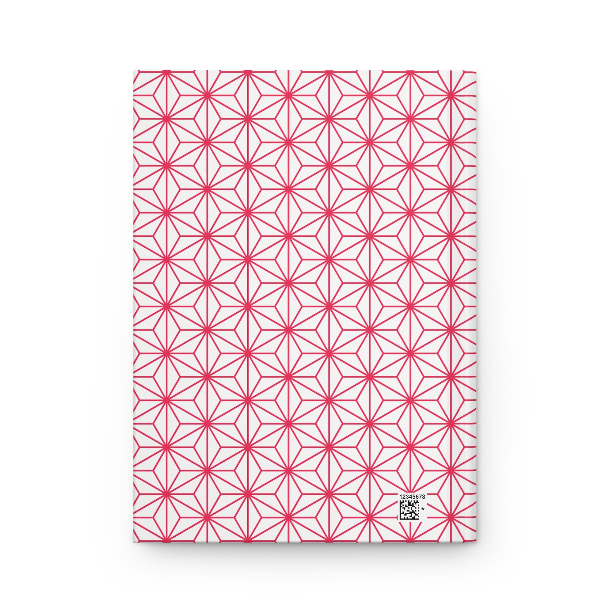 Friday Vibes Rainbow Hardcover Journal — Pink Geometric Pattern Notebook
