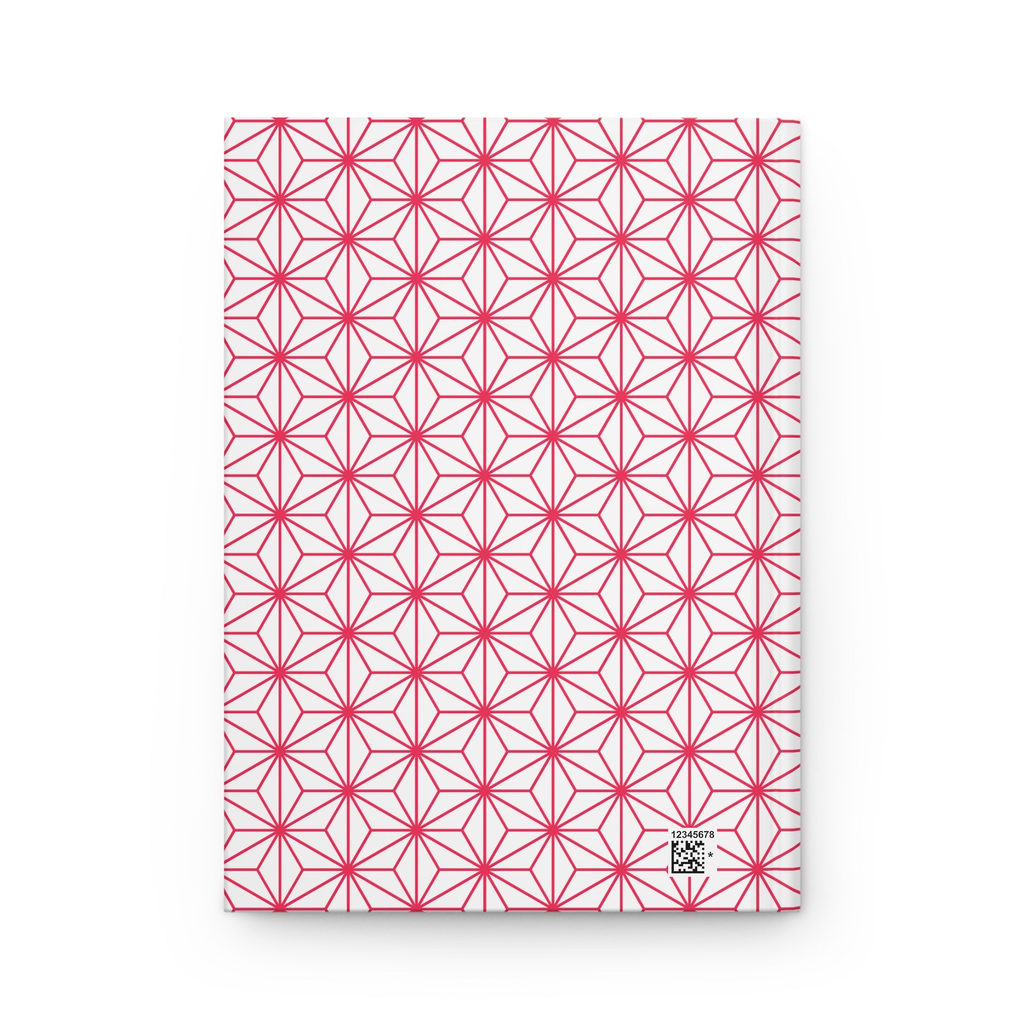 Friday Vibes Rainbow Hardcover Journal — Pink Geometric Pattern Notebook