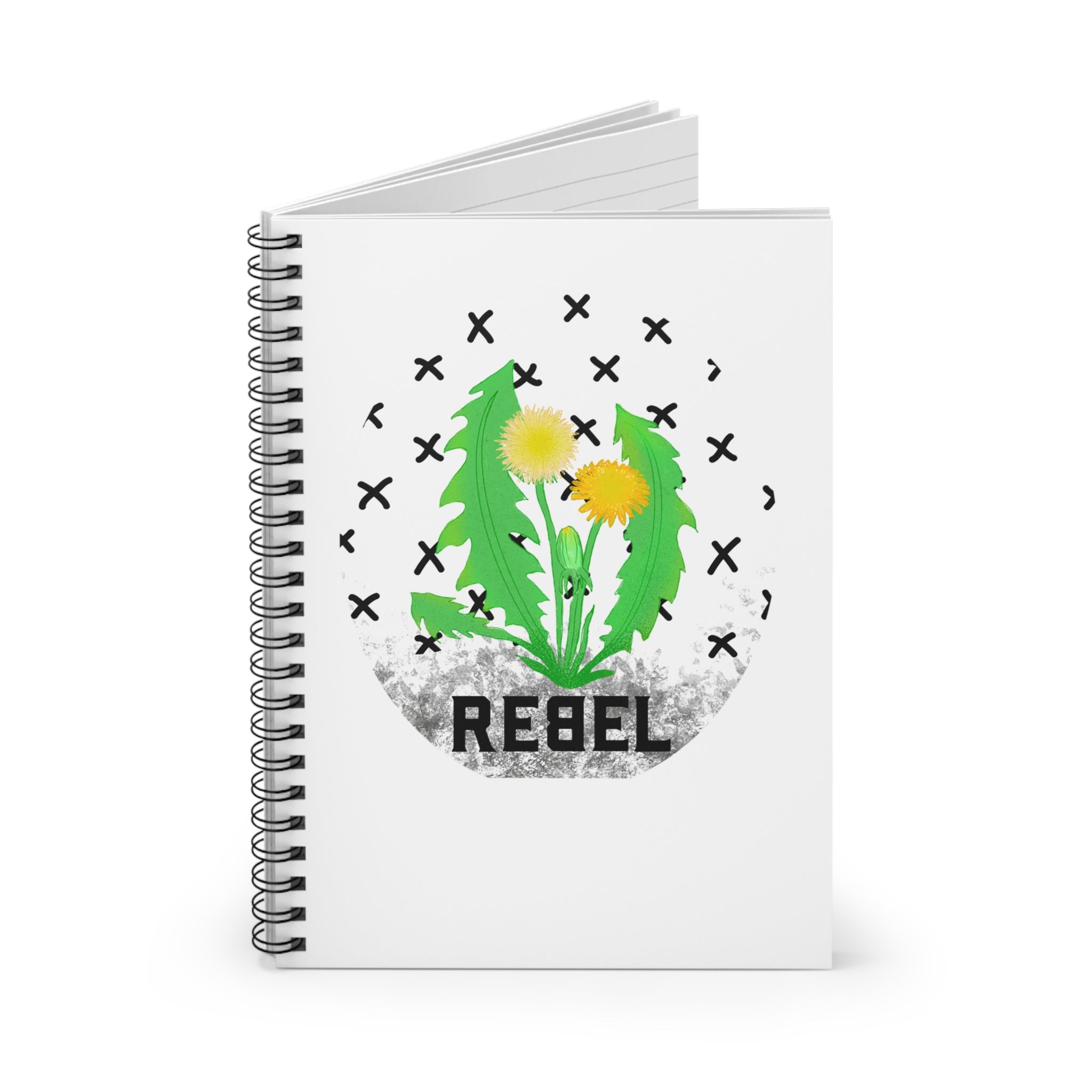 Rebel Dandelion Spiral Notebook