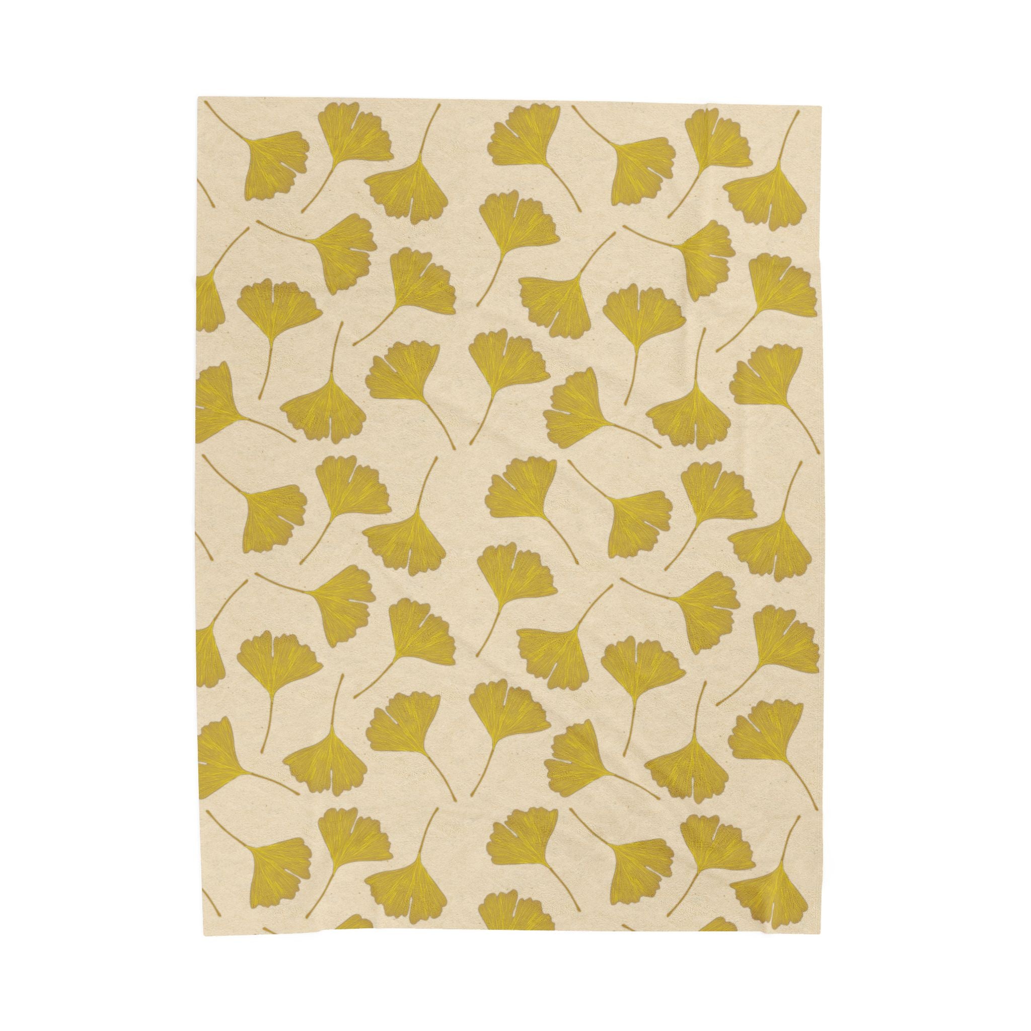Ginkgo Leaf Velveteen Plush Blanket