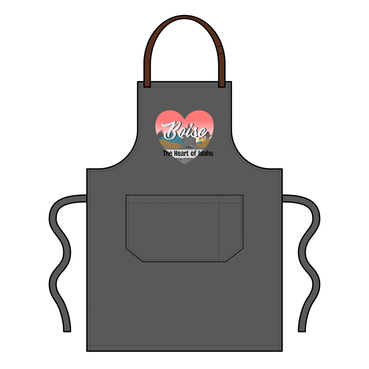 Boise Heart Apron – Full-Length Market Bib Apron