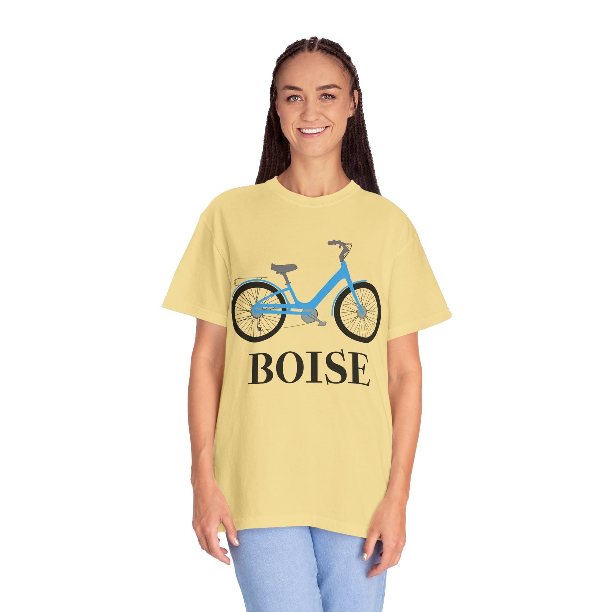 Boise Bicycle T-Shirt, Casual Bike Apparel, Gift for Cycling Enthusiasts, Comfortable Summer Tee, Unisex Graphic T-Shirt