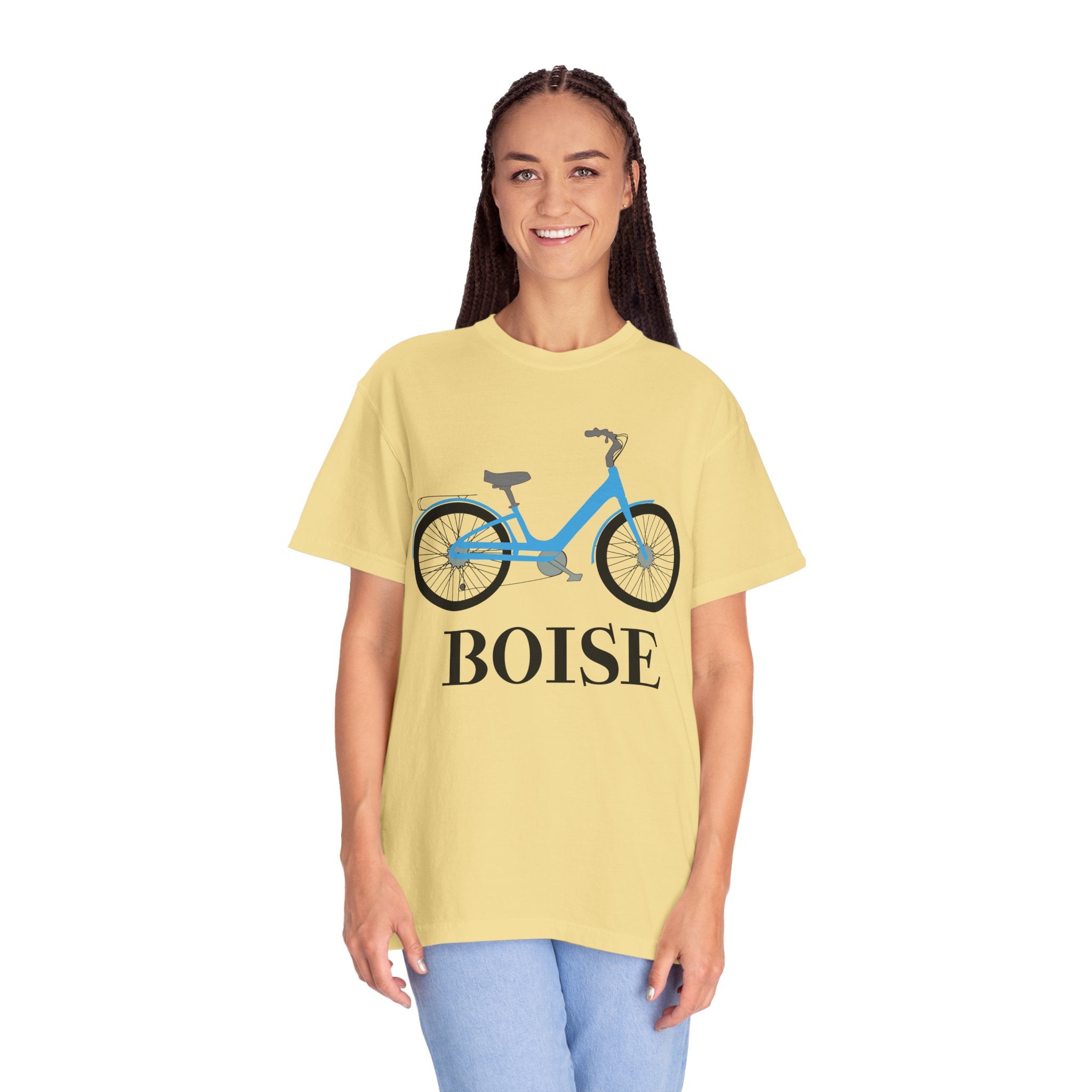 Boise Bicycle T-Shirt, Casual Bike Apparel, Gift for Cycling Enthusiasts, Comfortable Summer Tee, Unisex Graphic T-Shirt