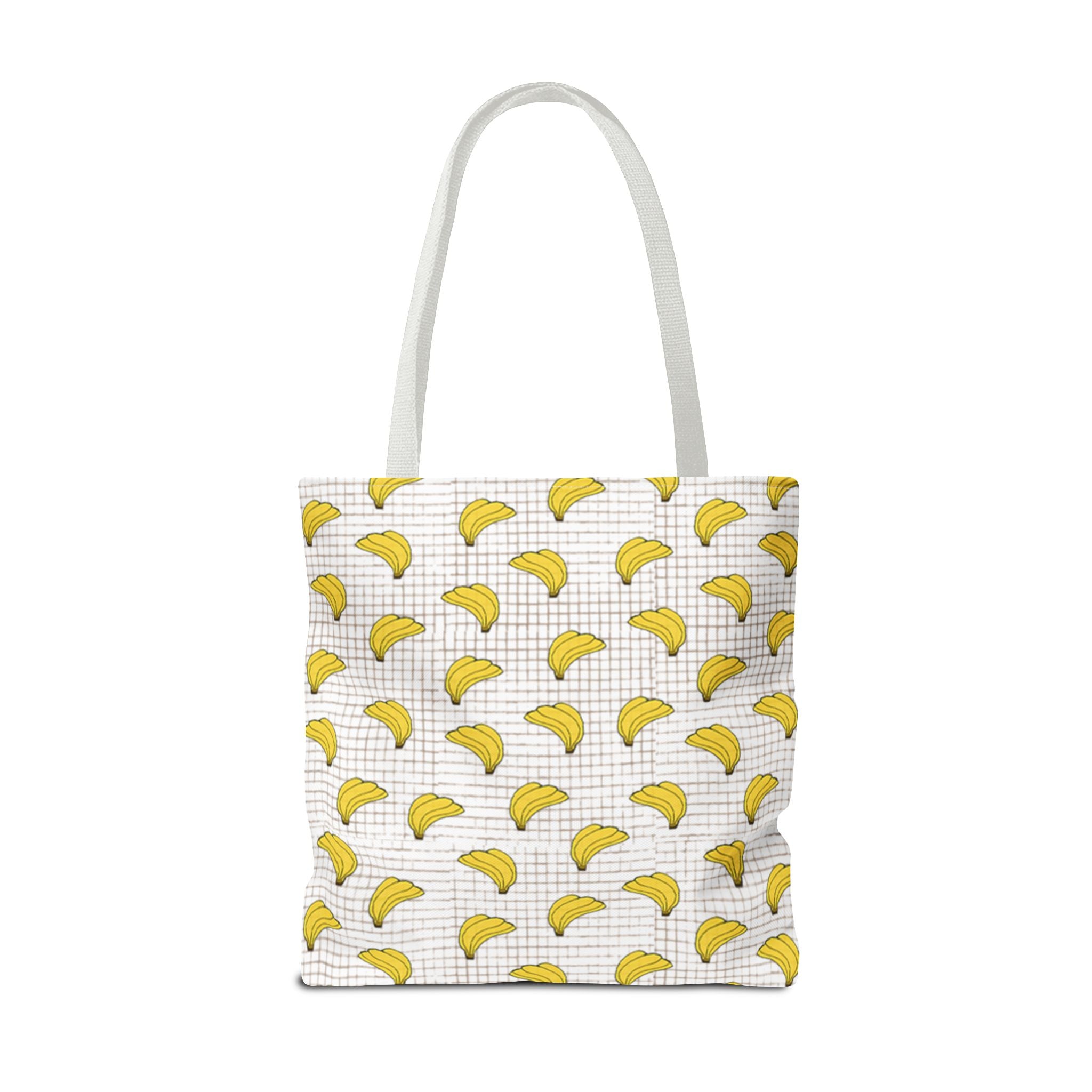 Bananas Pattern Tote Bag — Cute Yellow Fruit Print All-Over-Print Shopper