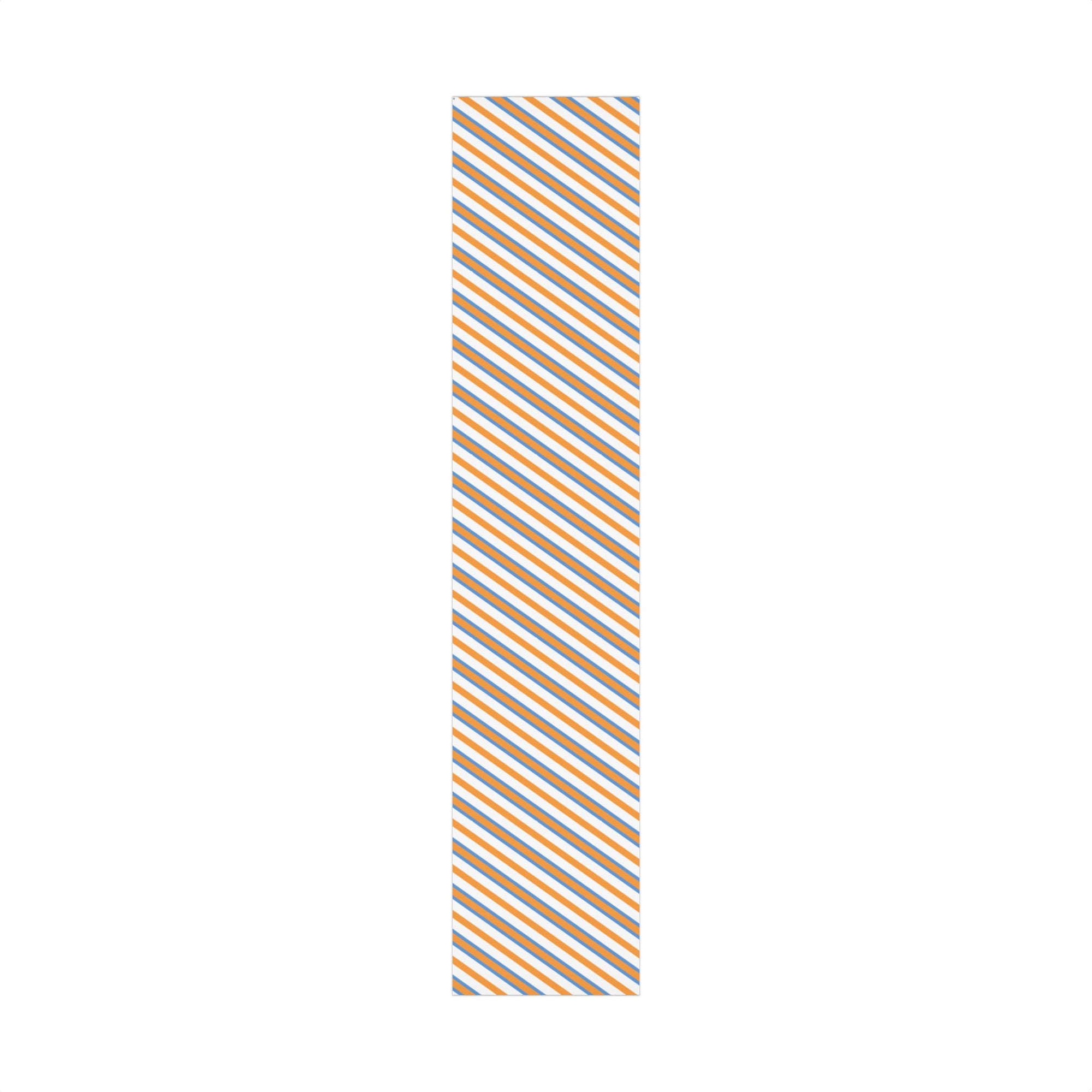Striped Orange & Blue Gift Wrap Paper — Modern Diagonal Wrapping Sheets for Birthdays & Celebrations