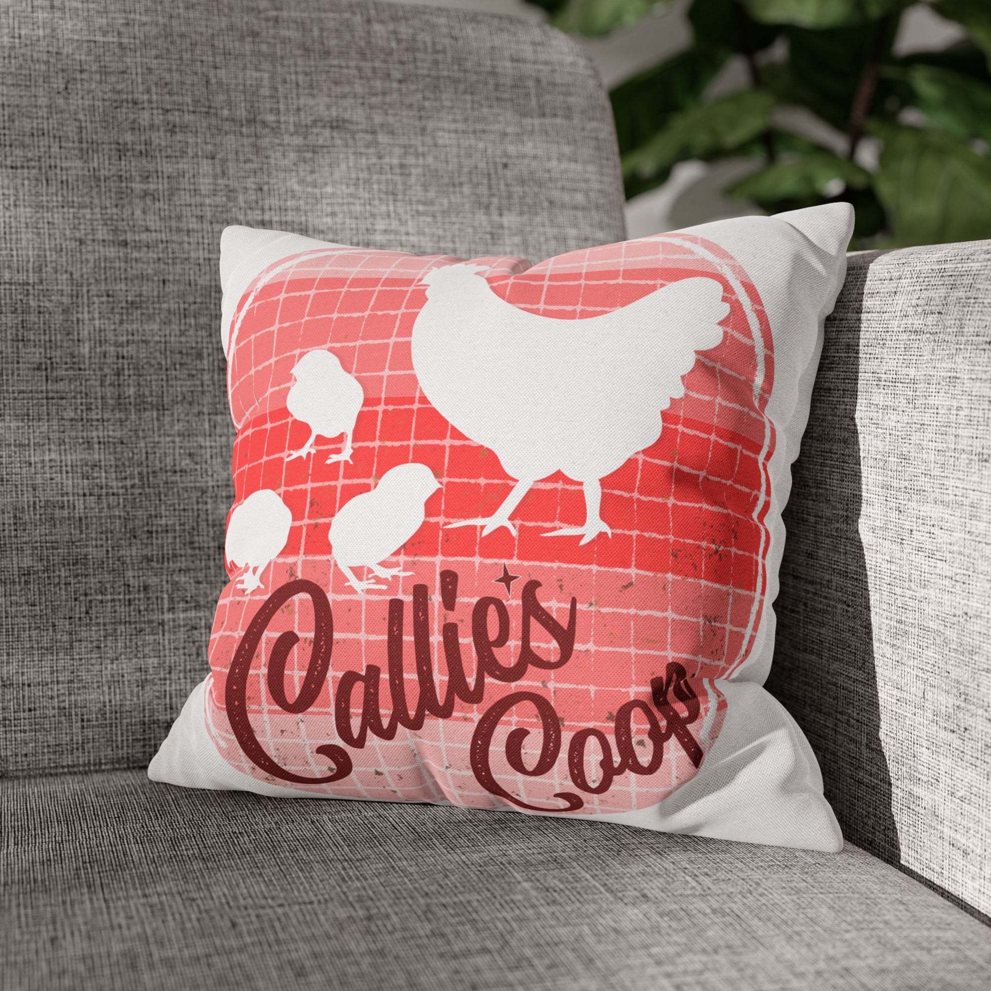 Callie's Coop Chicken Mom , Custom Pillow Case