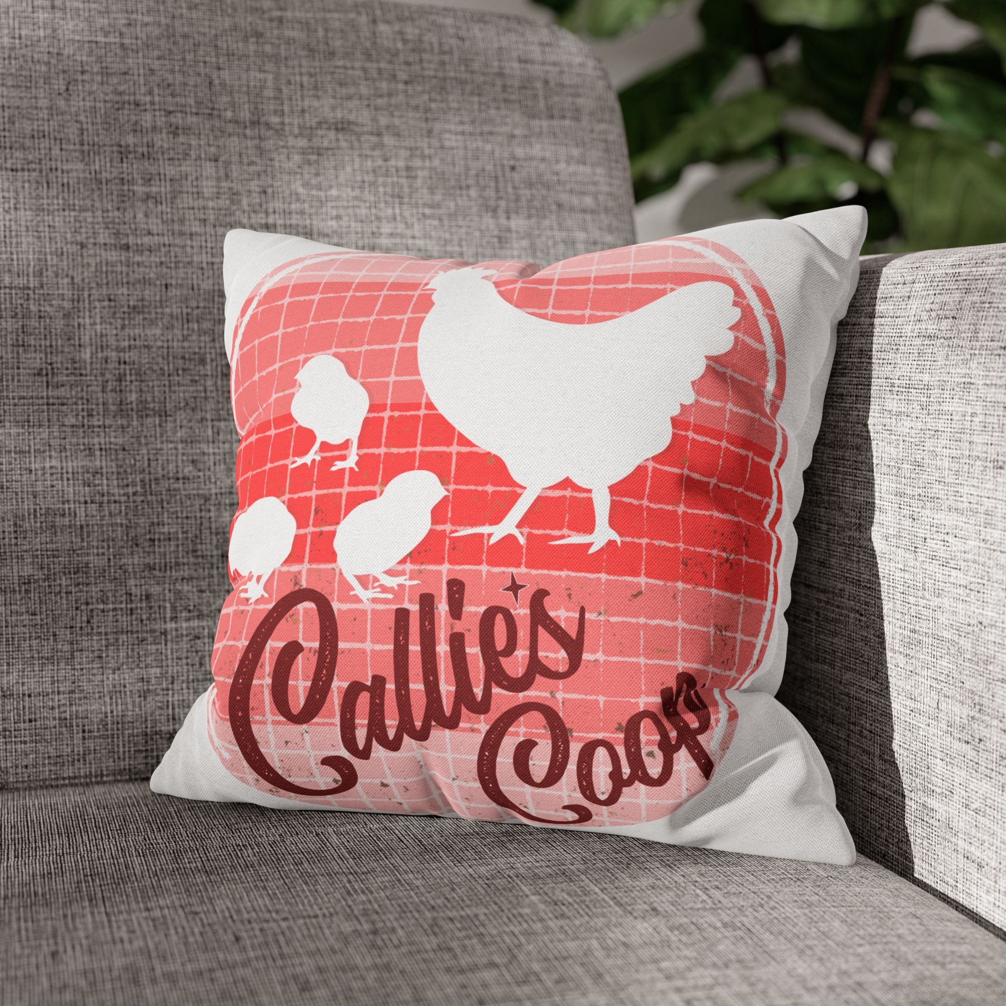 Callie's Coop Chicken Mom , Custom Pillow Case