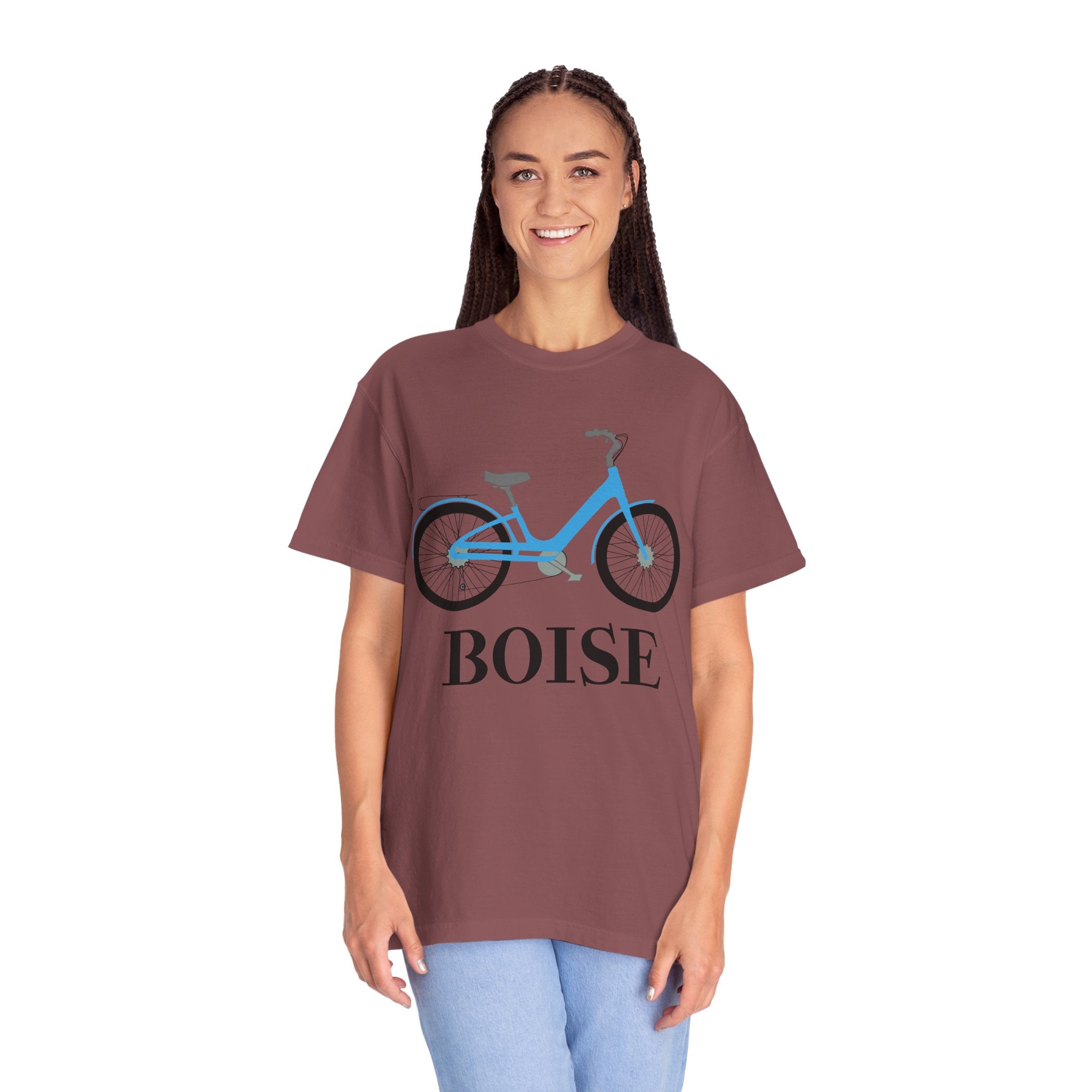 Boise Bicycle T-Shirt, Casual Bike Apparel, Gift for Cycling Enthusiasts, Comfortable Summer Tee, Unisex Graphic T-Shirt