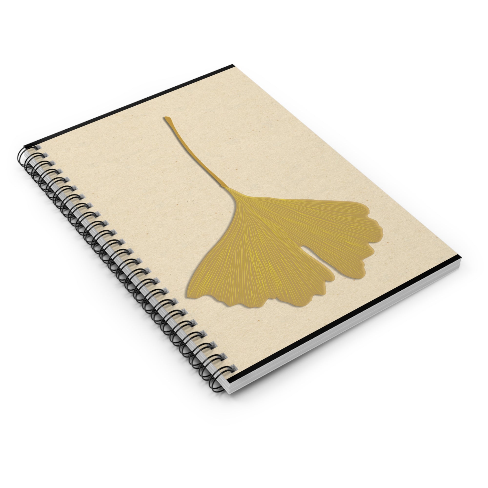Ginkgo Leaf Spiral Notebook — Botanical Ruled Journal for Notes & Sketches