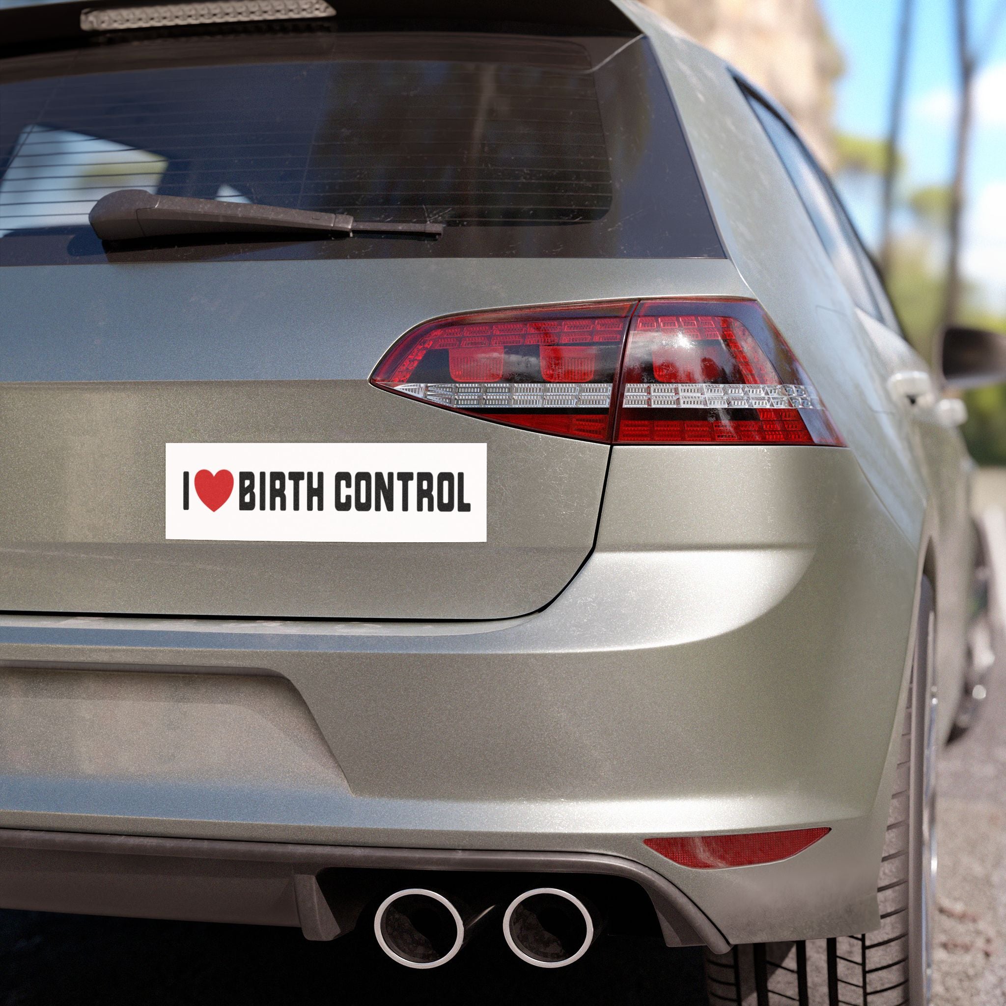 I  Heart Birth Control Car Magnet —Reproductive Rights Bumper Sticker Magnet