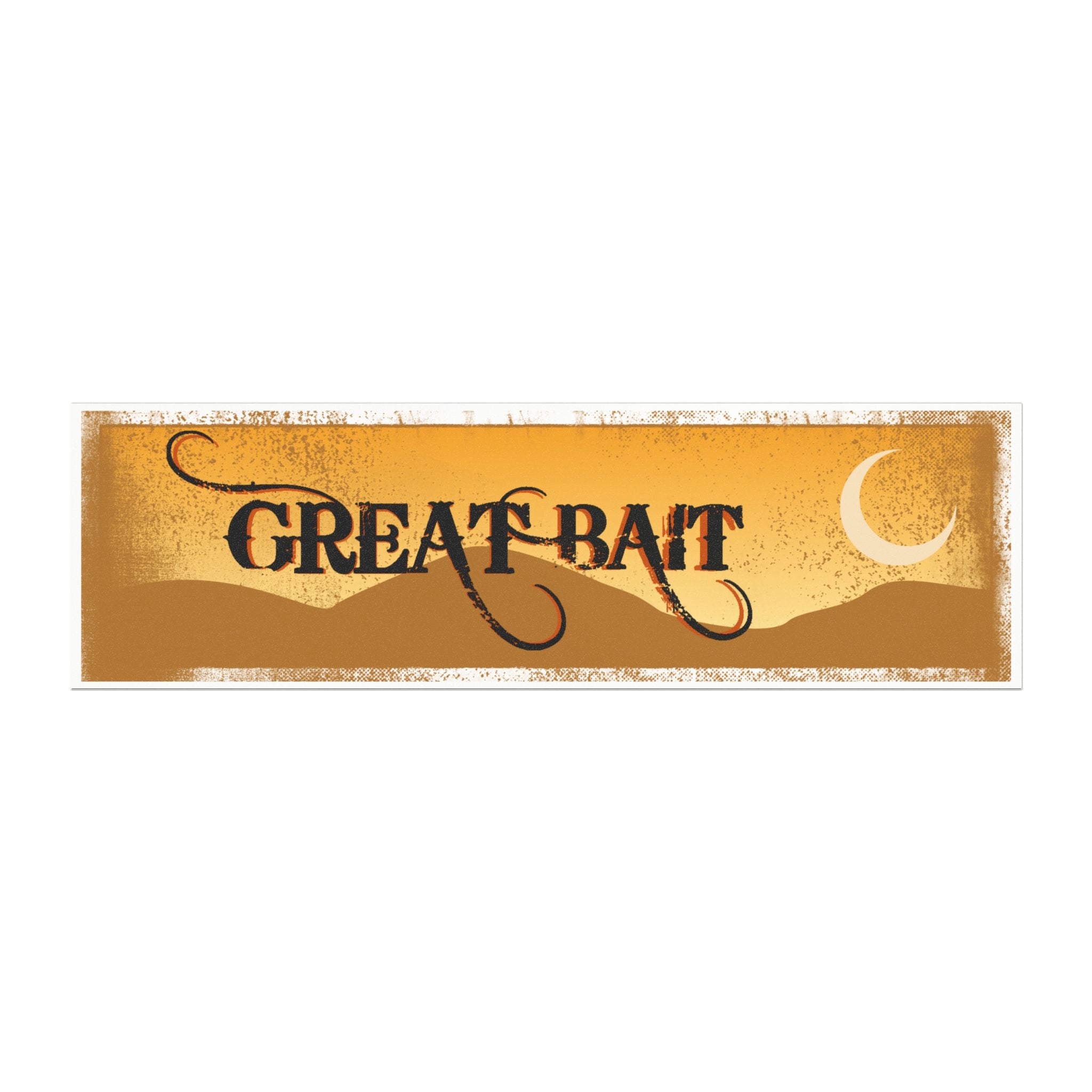 Car Magnet — “Great Bait” Rustic Fishing Graphic