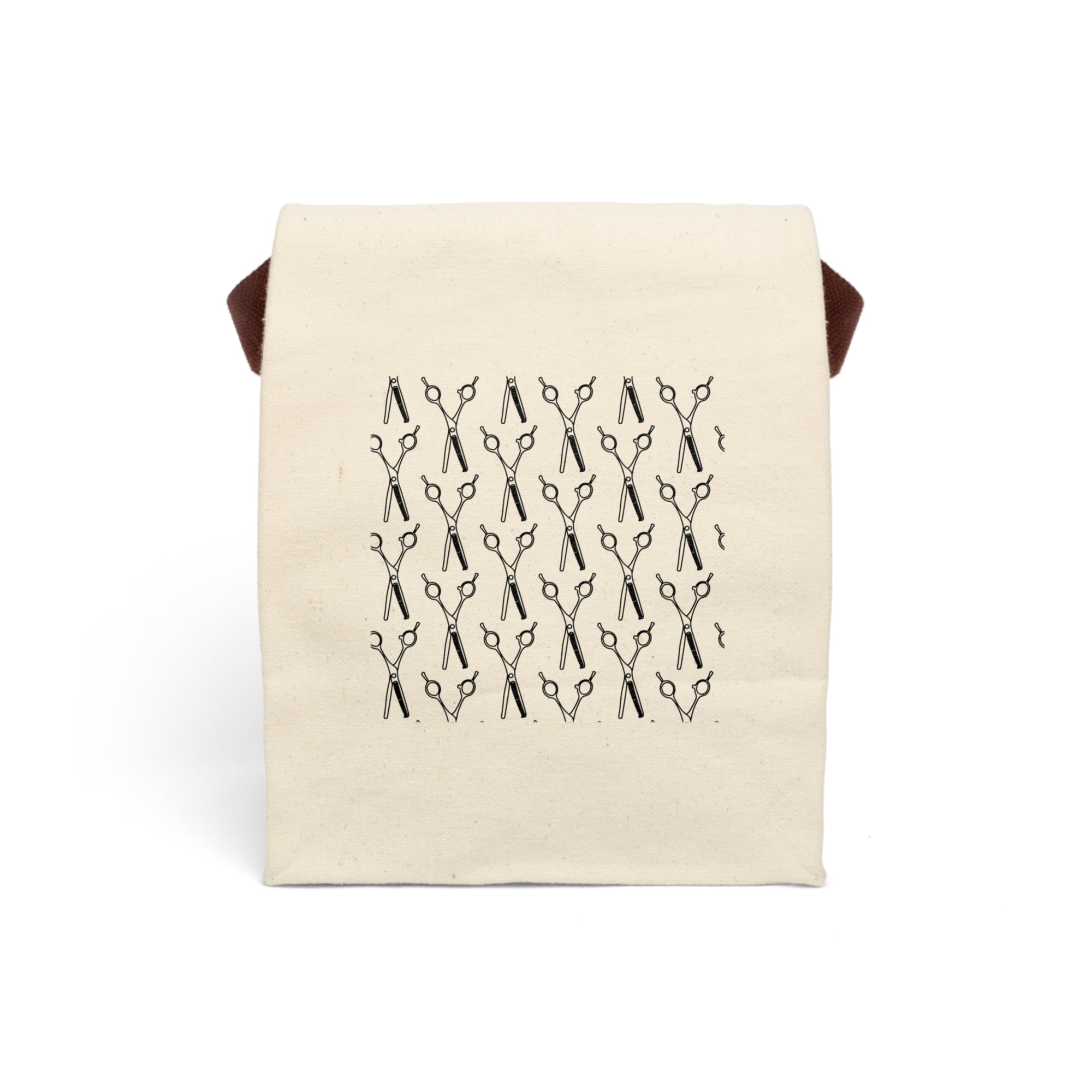 Shears Pattern Canvas Lunch Bag