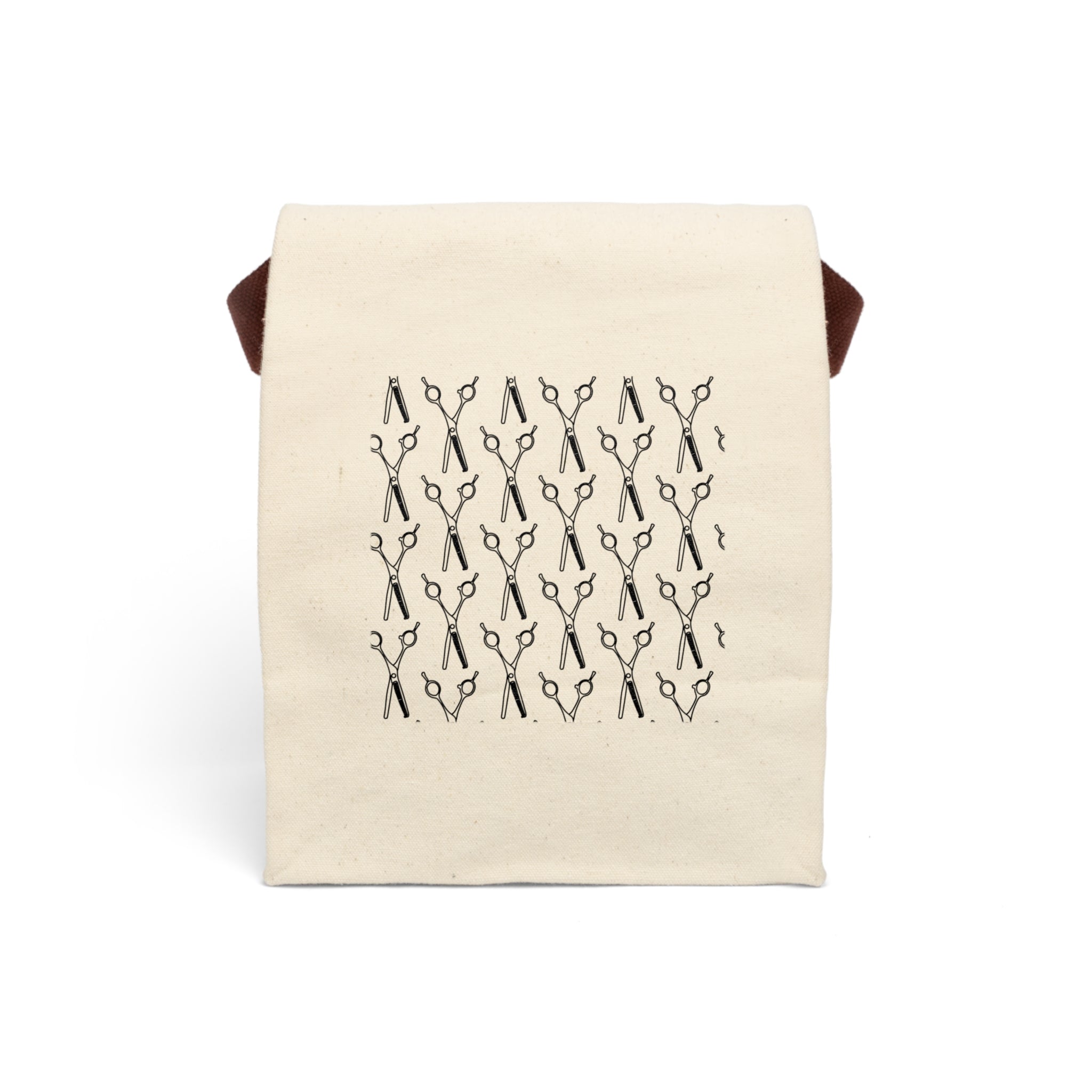 Shears Pattern Canvas Lunch Bag