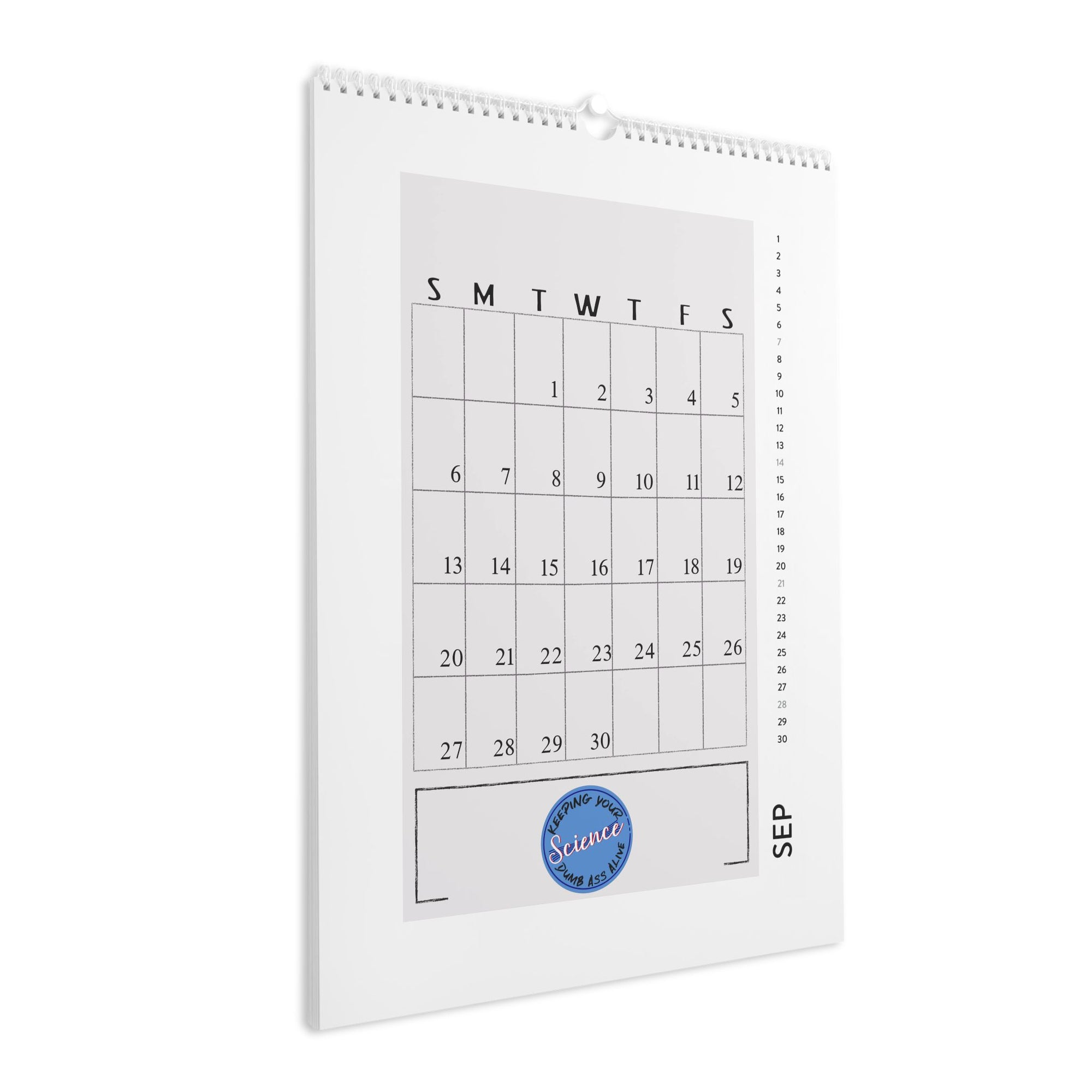 2025 'Great Bait / Good Boi' Minimalist Wall Calendar – Retro Gothic Layout