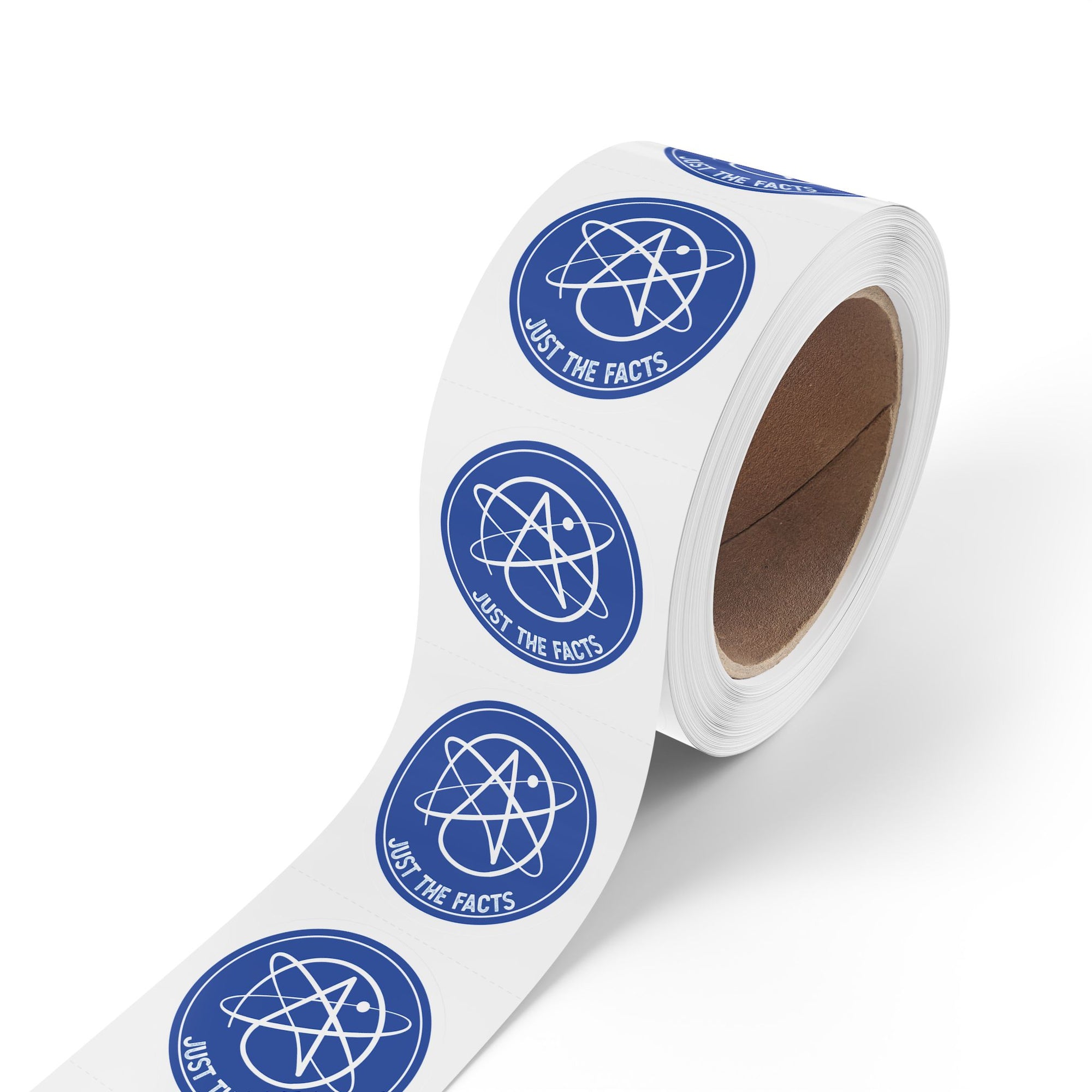 Science Atom 'Just the Facts' Round Sticker Roll