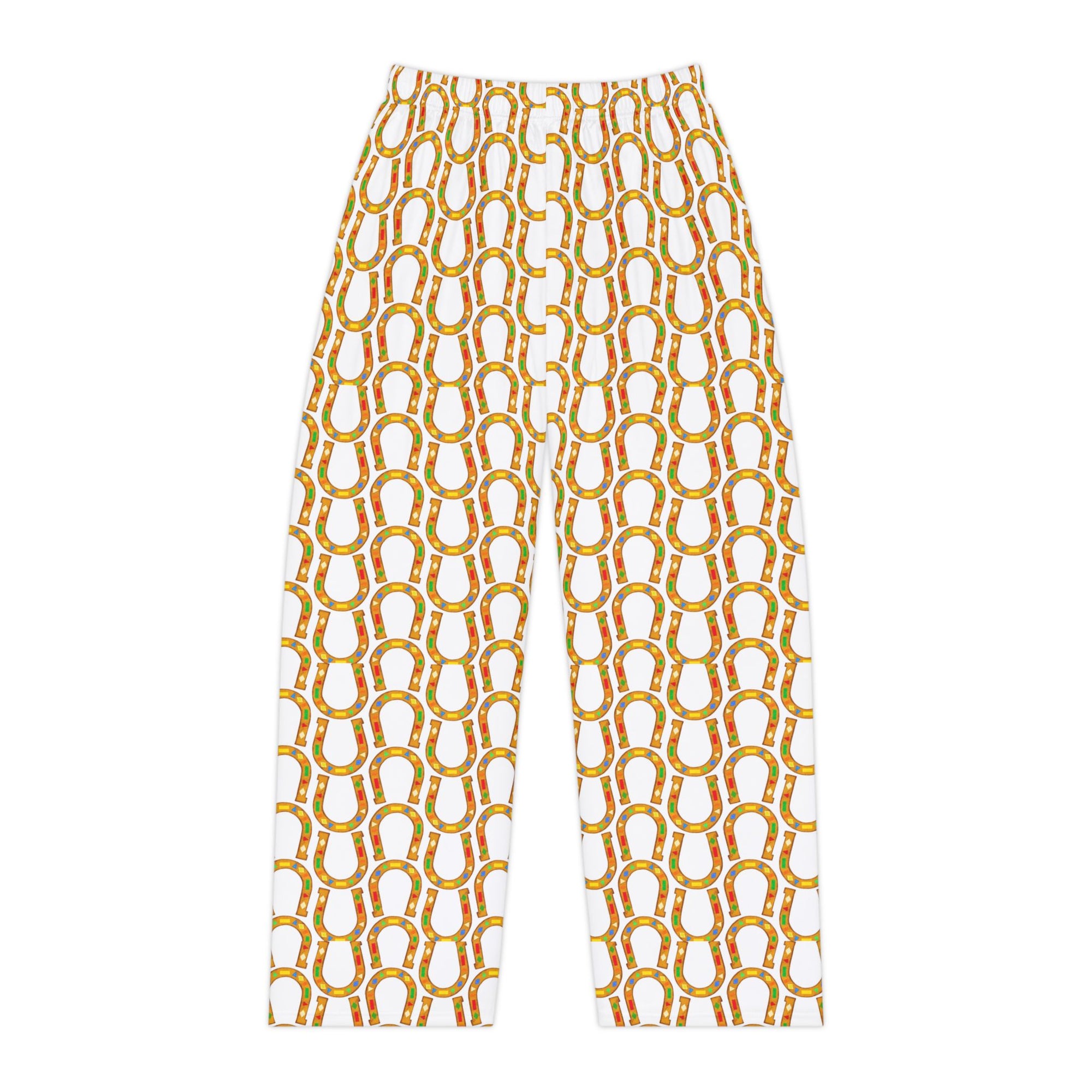 Gold Chain Link Women's Pajama Pants — Cozy Printed Sleep Lounge Trousers