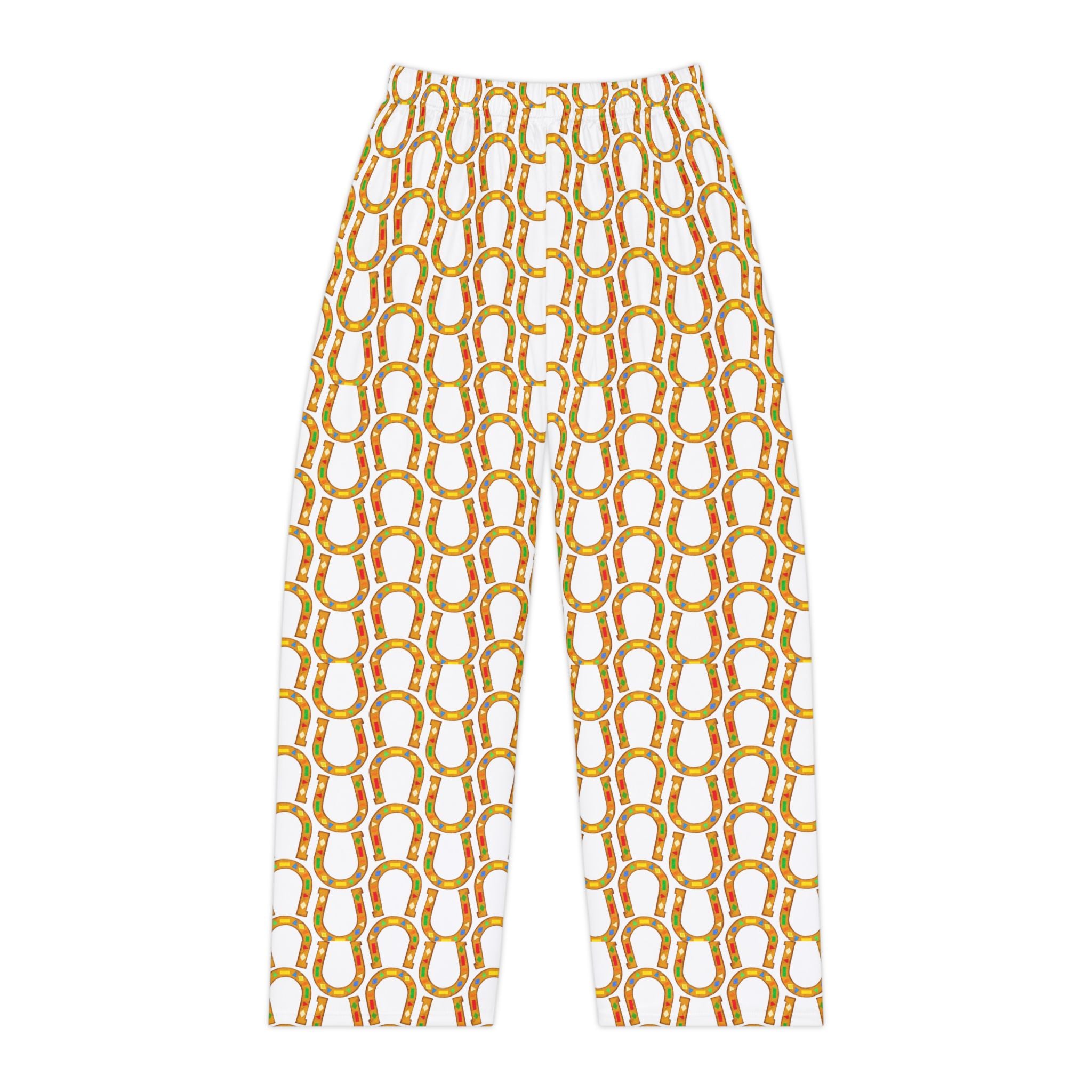Gold Chain Link Women's Pajama Pants — Cozy Printed Sleep Lounge Trousers