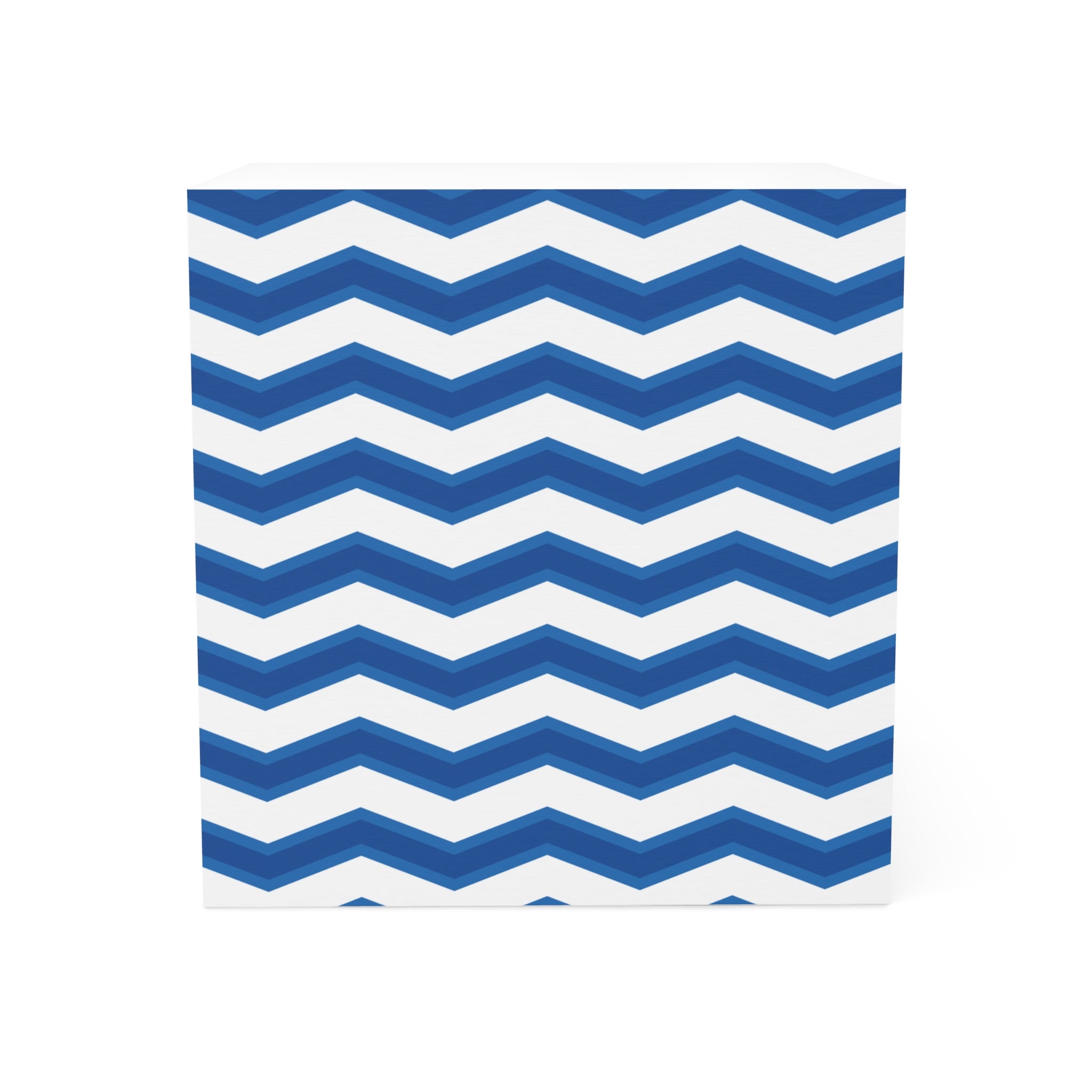 Zig Zag Note Cube – Blue Zigzag Sticky Memo Cube