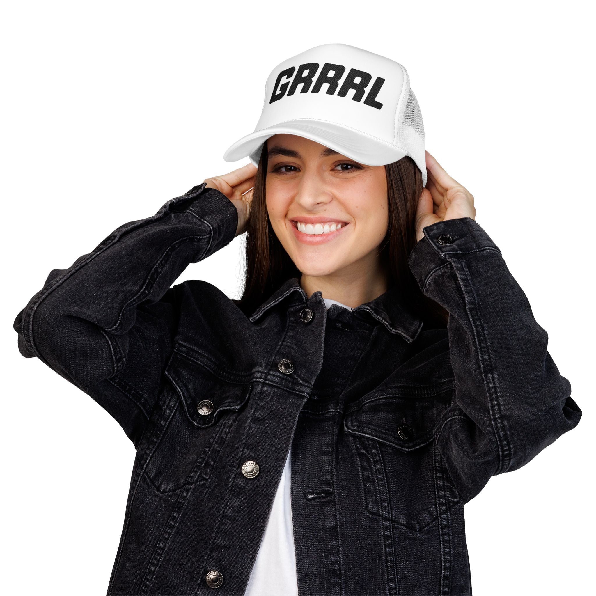 Grrrl Embroidered Trucker Hat – Bold Feminist Foam Cap