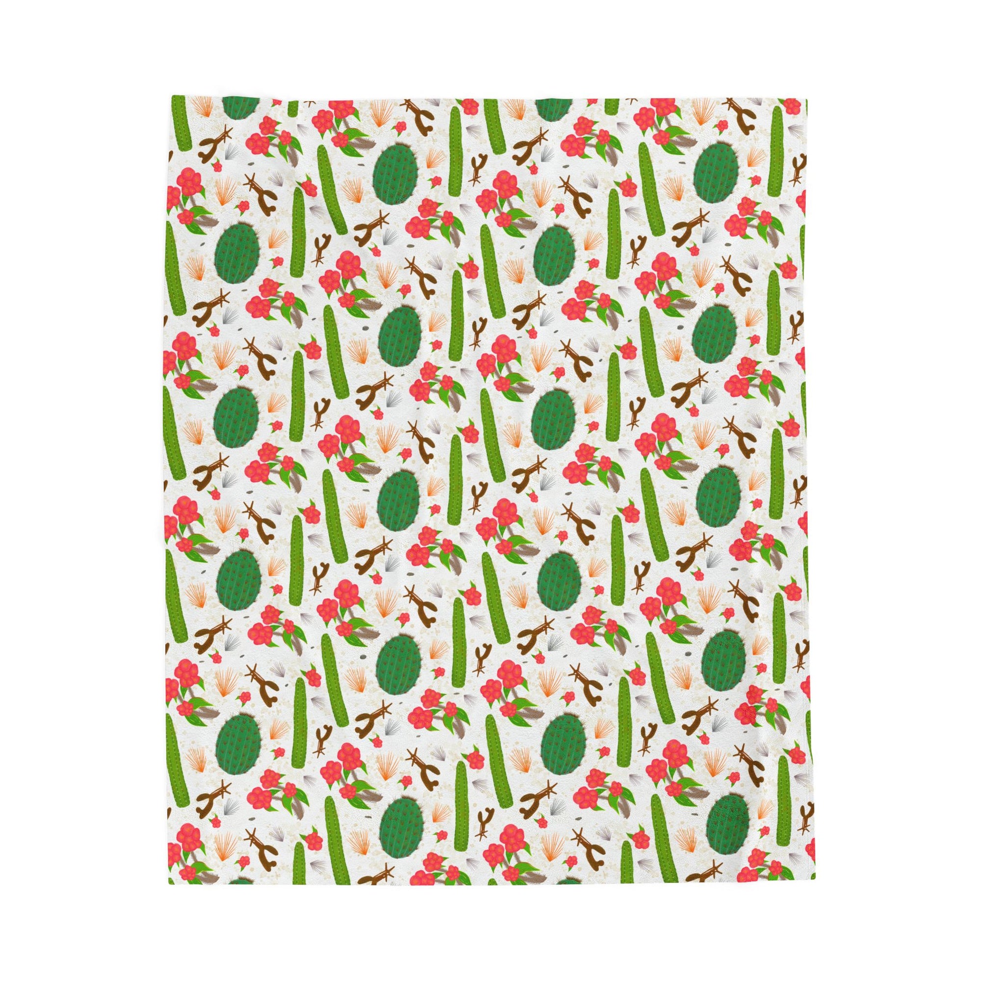 Prickly Paradise Cactus Throw for Home & Gifts