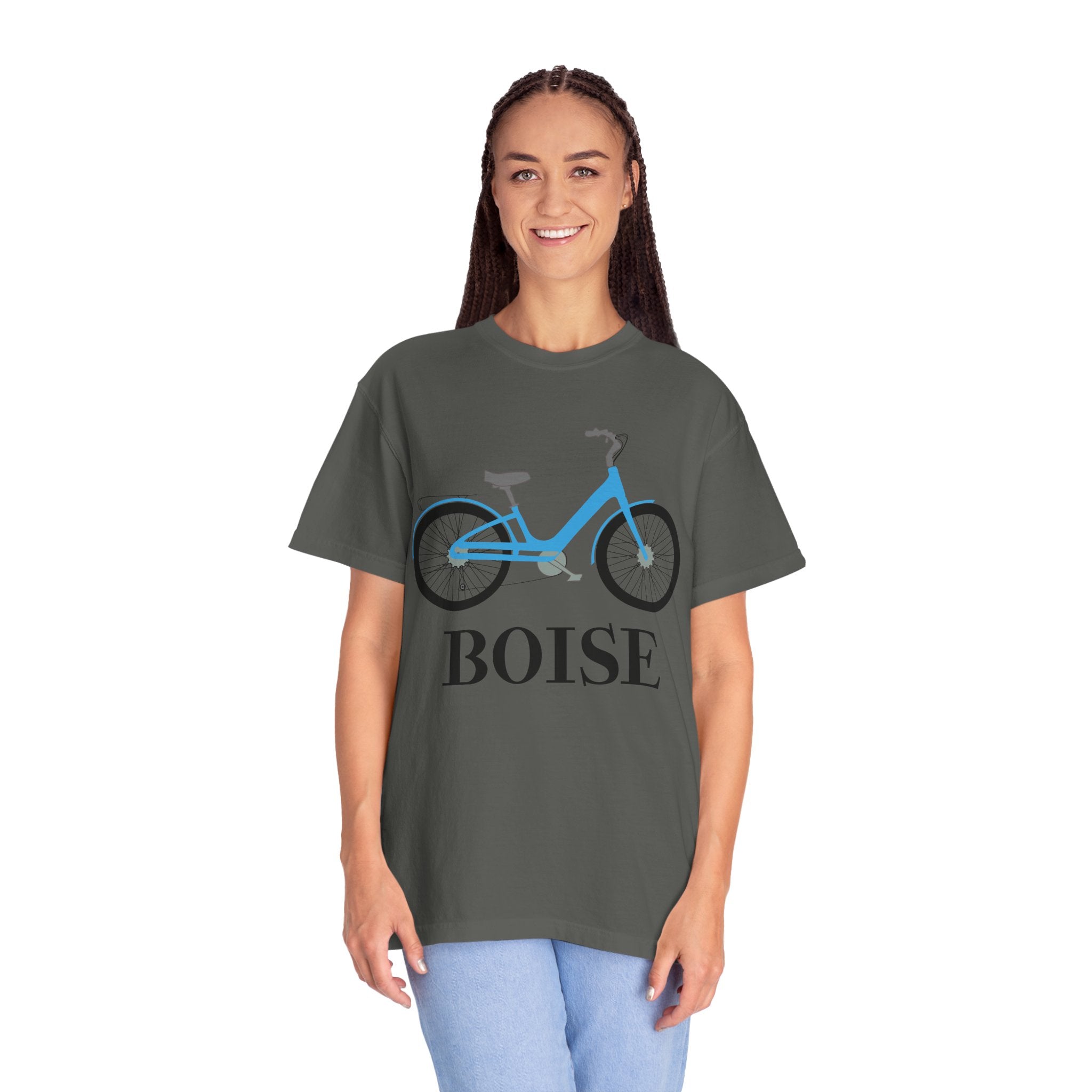 Boise Bicycle T-Shirt, Casual Bike Apparel, Gift for Cycling Enthusiasts, Comfortable Summer Tee, Unisex Graphic T-Shirt