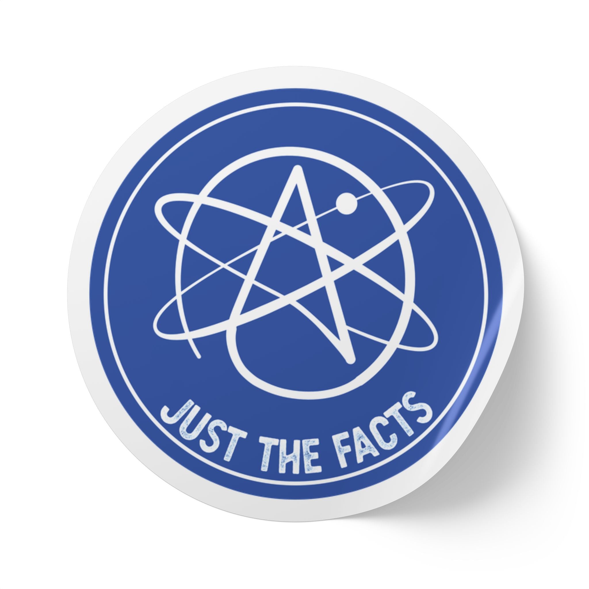 Science Atom 'Just the Facts' Round Sticker Roll