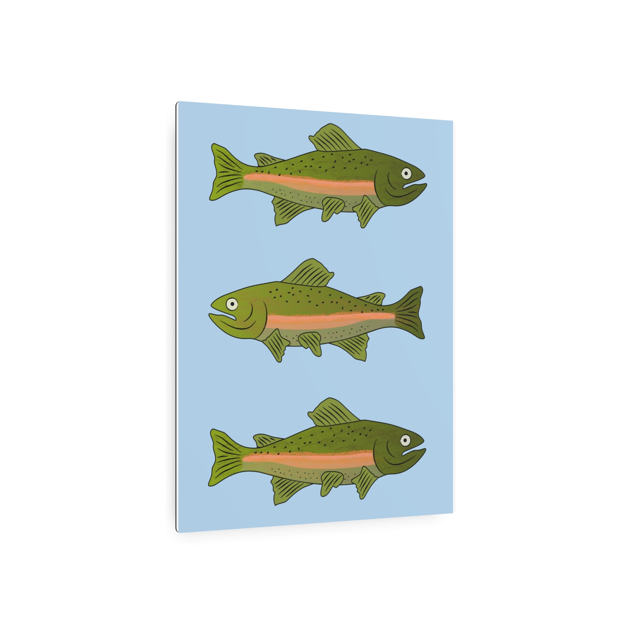 Rainbow Trout Metal Art Sign