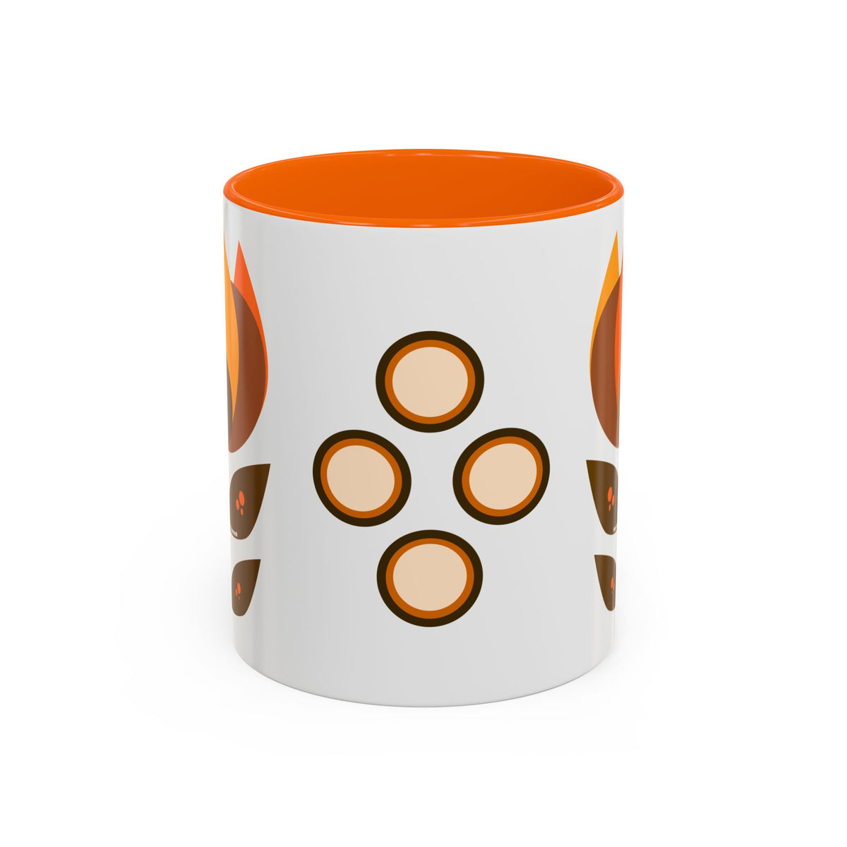 Retro Mid-Century Modern Floral Accent Coffee Mug