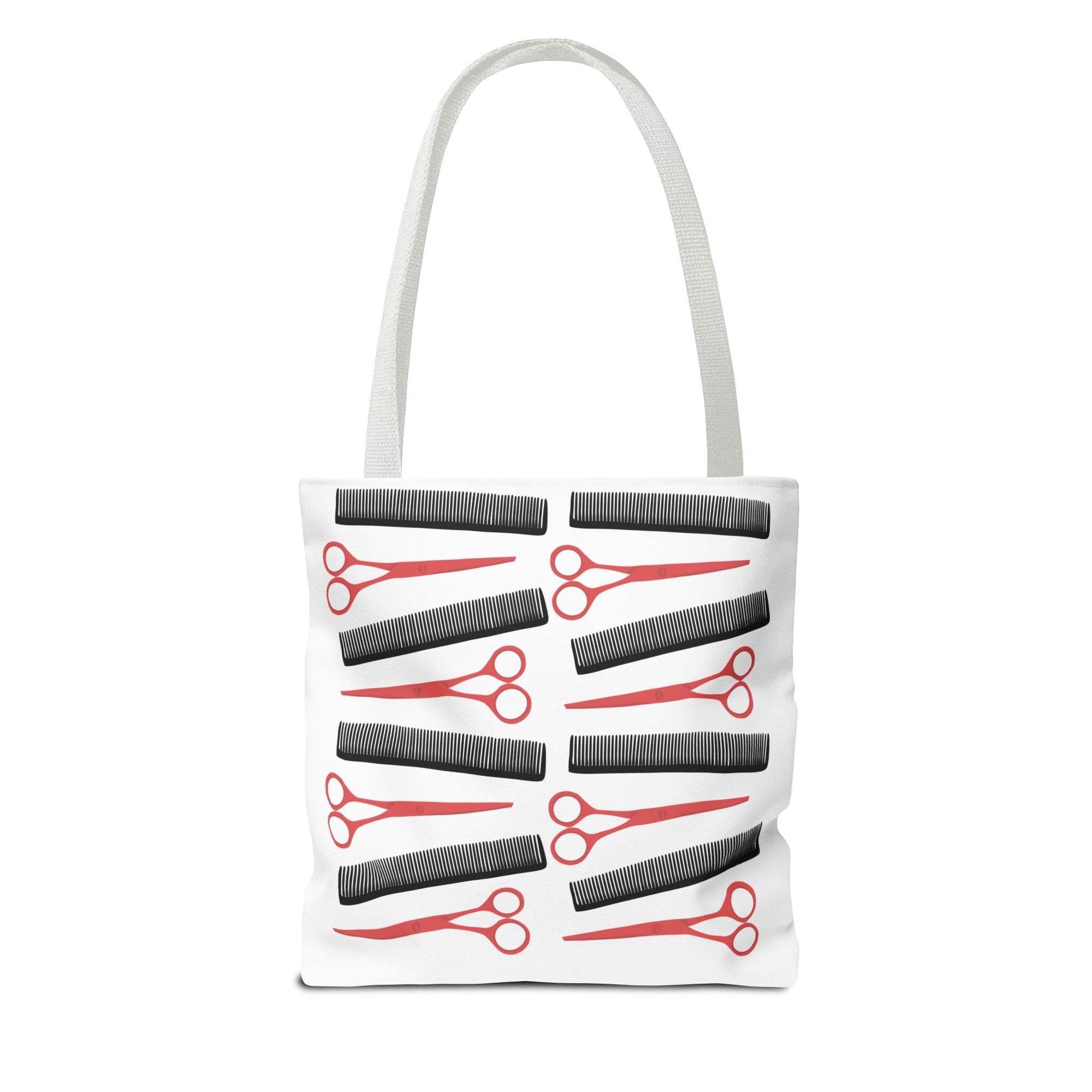 Hair Stylist Scissors & Comb Pattern Tote Bag — Salon Tools All-Over Print