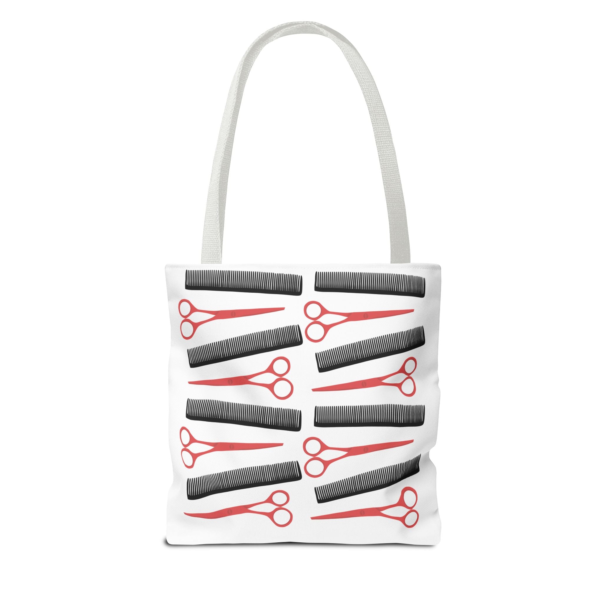 Hair Stylist Scissors & Comb Pattern Tote Bag — Salon Tools All-Over Print