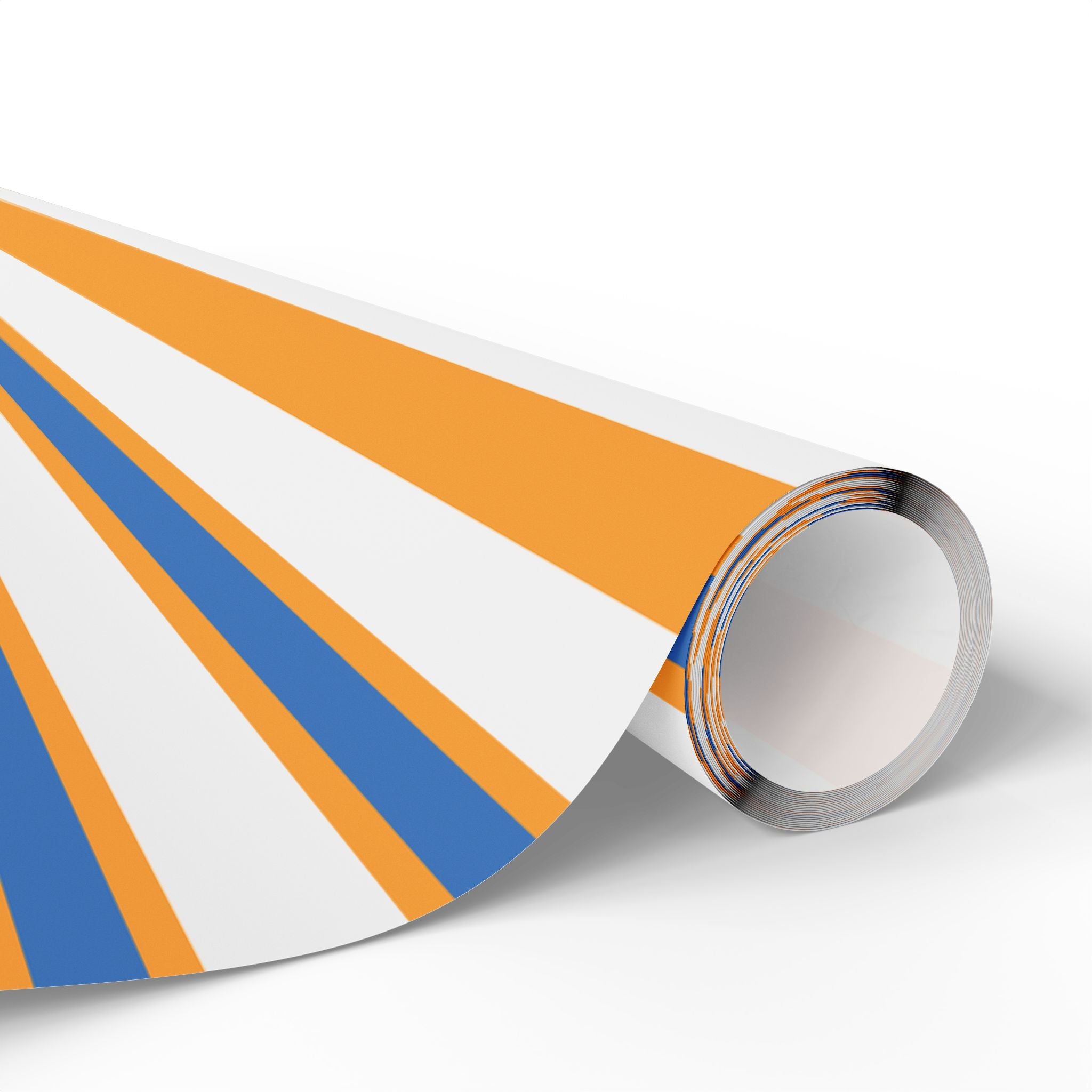 Blue and Orange Striped Wrapping Papers