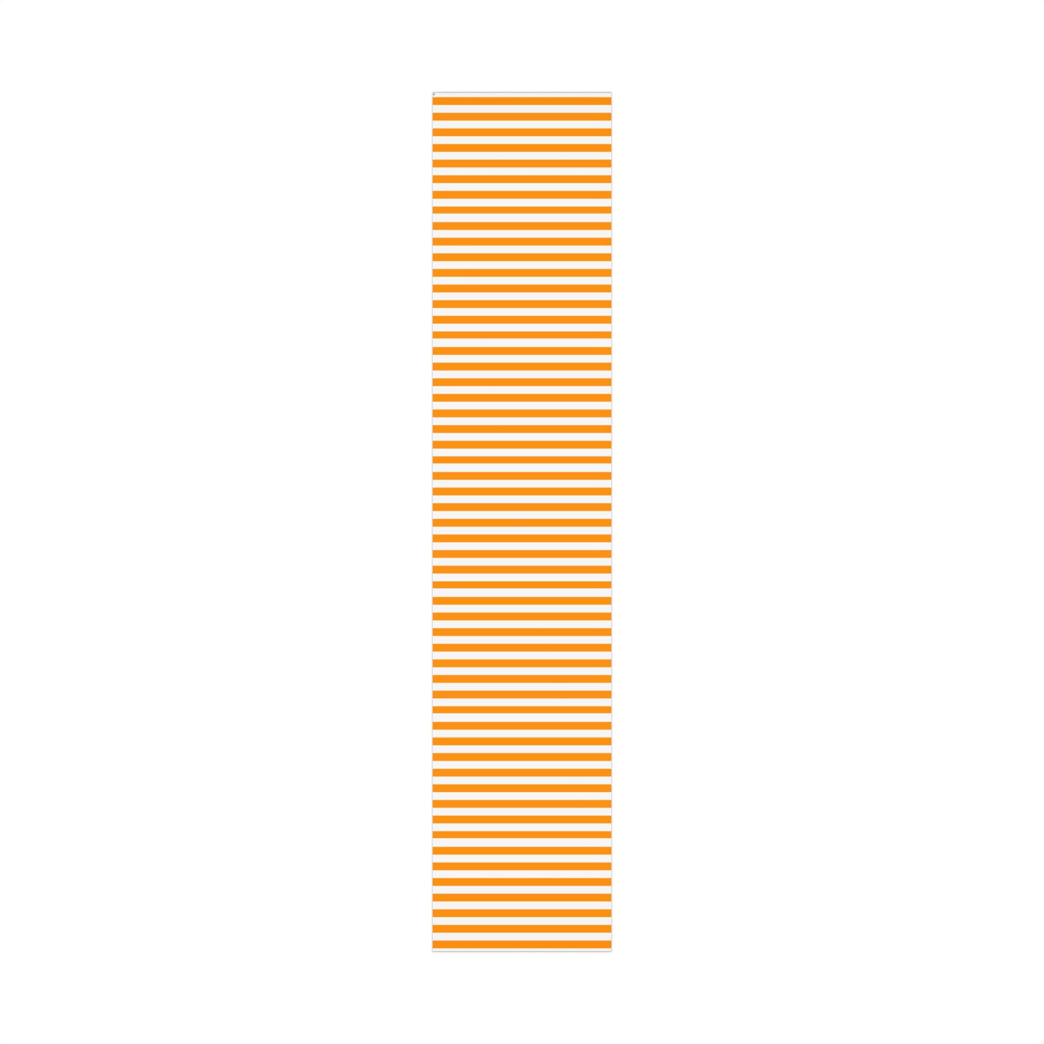 Striped Orange Gift Wrap Paper — Bold Orange & White Wrapping Sheets for Holidays, Birthdays, Parties