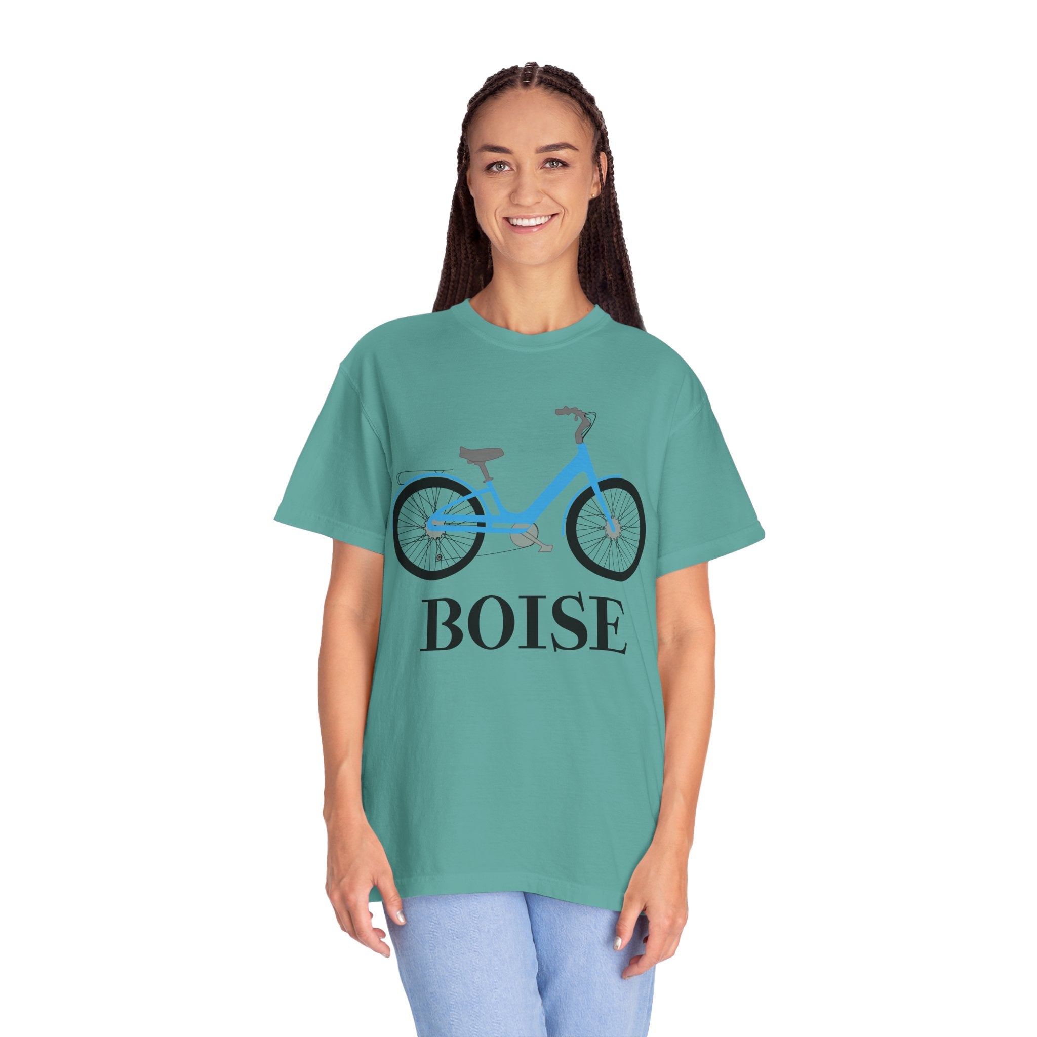 Boise Bicycle T-Shirt, Casual Bike Apparel, Gift for Cycling Enthusiasts, Comfortable Summer Tee, Unisex Graphic T-Shirt
