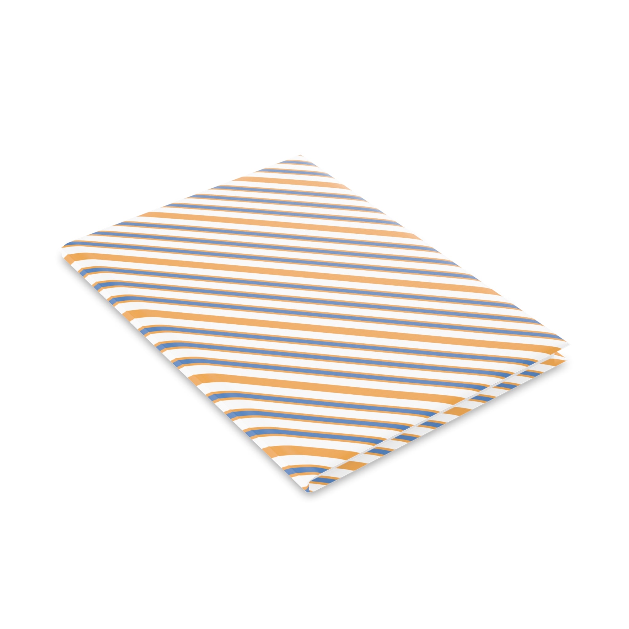 Striped Hardcover Notebook — Orange & Navy Diagonal Pattern