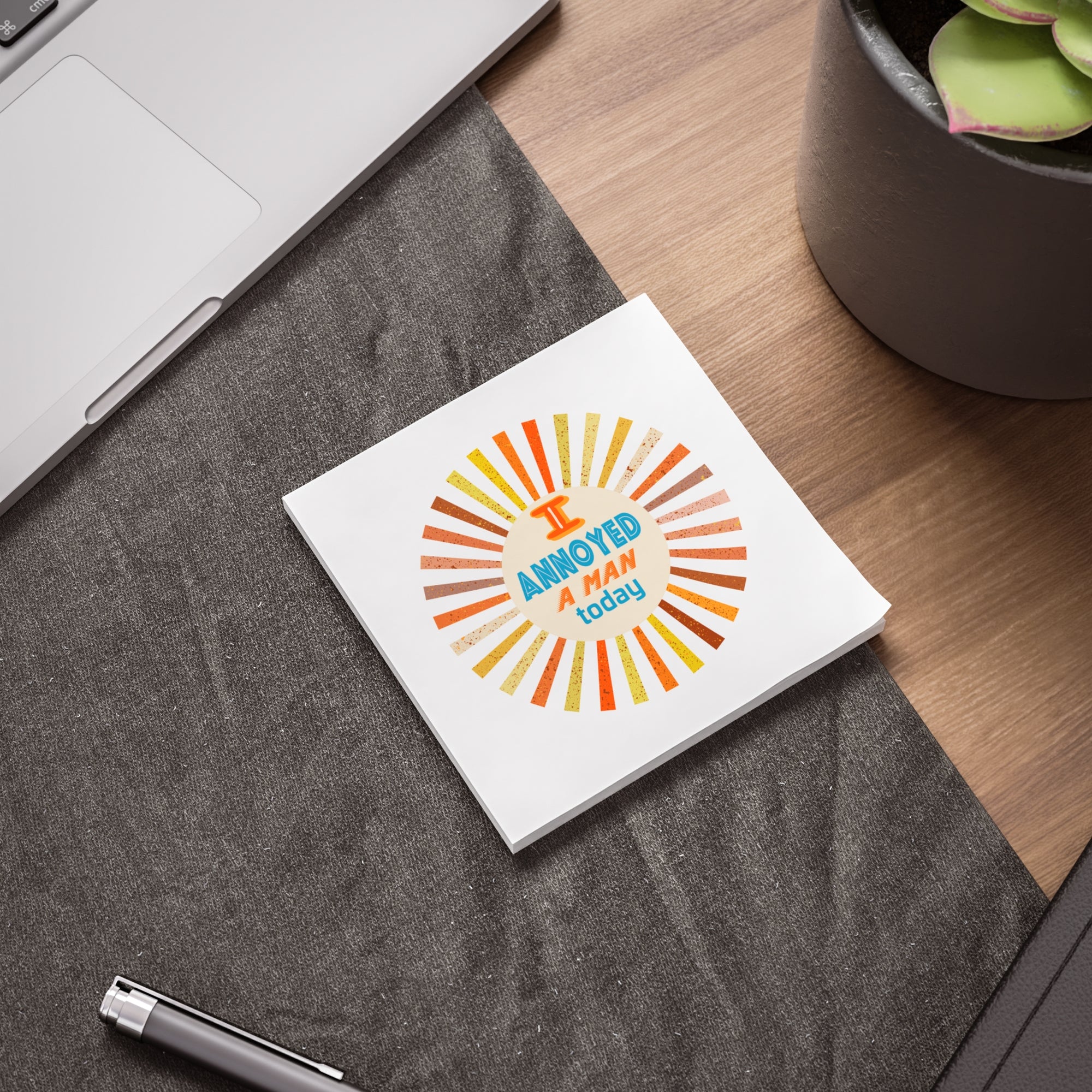 I’m Annoyed a Man Today Post-it Note Pad — Funny Retro Office Sticky Notes