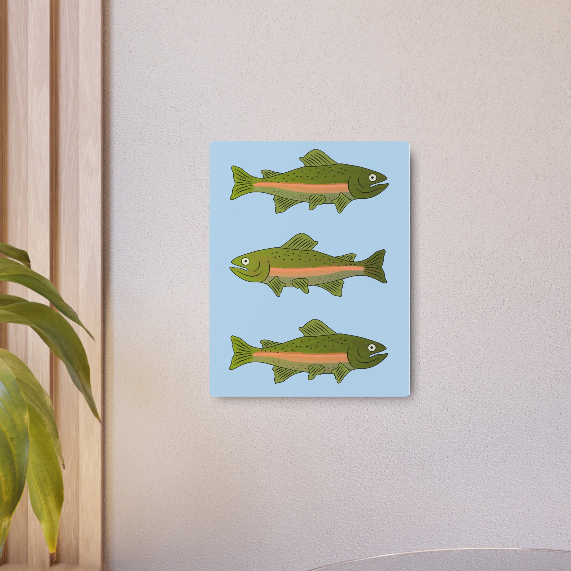 Rainbow Trout Metal Art Sign